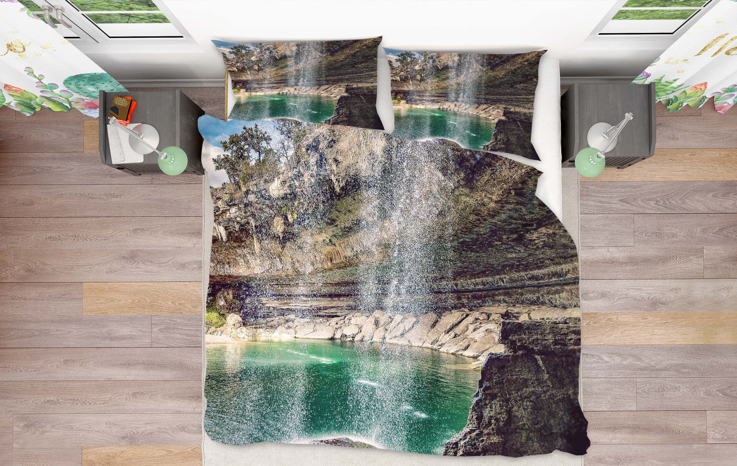 3D Stone Running Water 8525 Beth Sheridan Bedding Bed Pillowcases Quilt