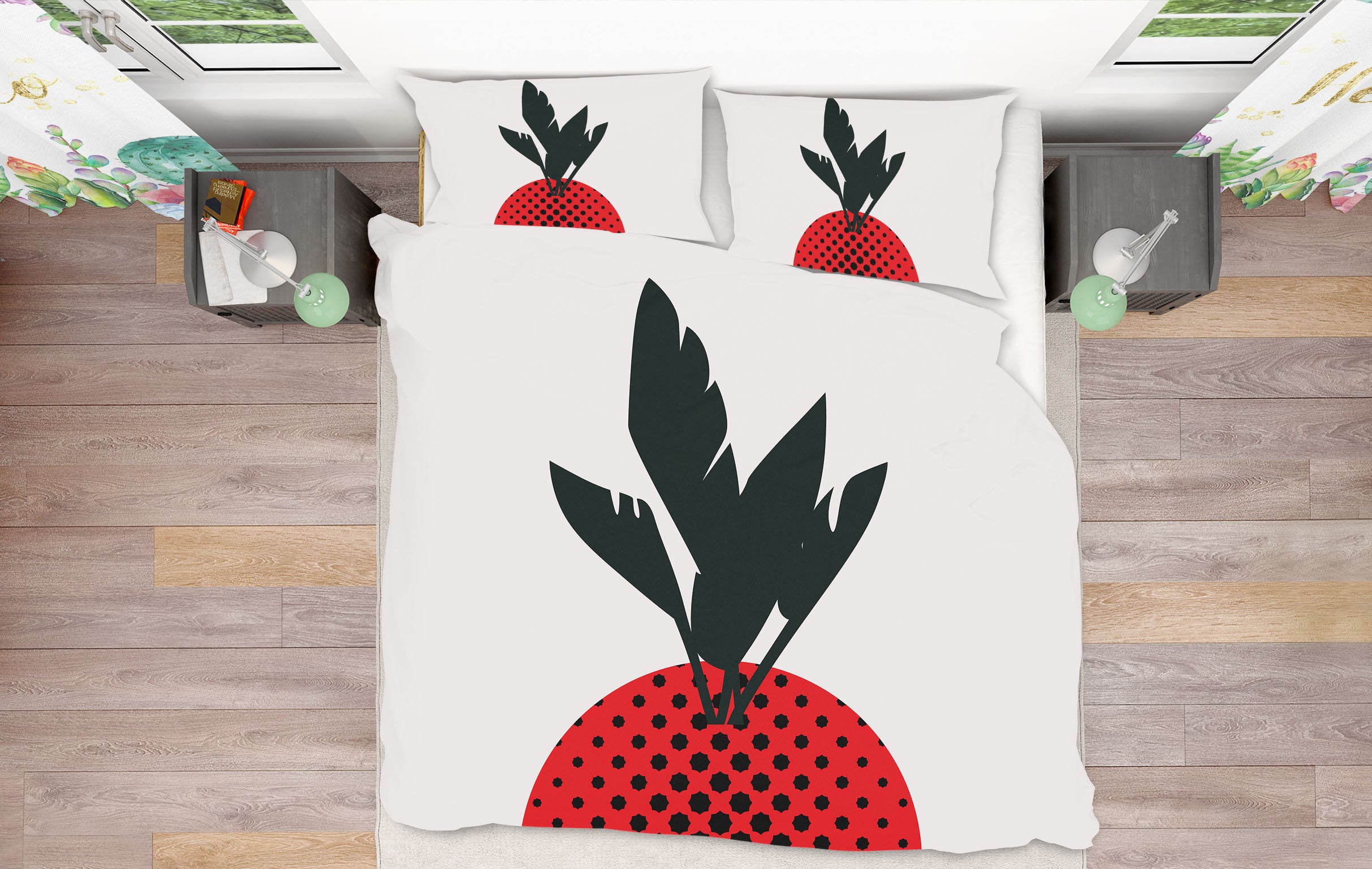 3D Red Leaves 181 Boris Draschoff Bedding Bed Pillowcases Quilt