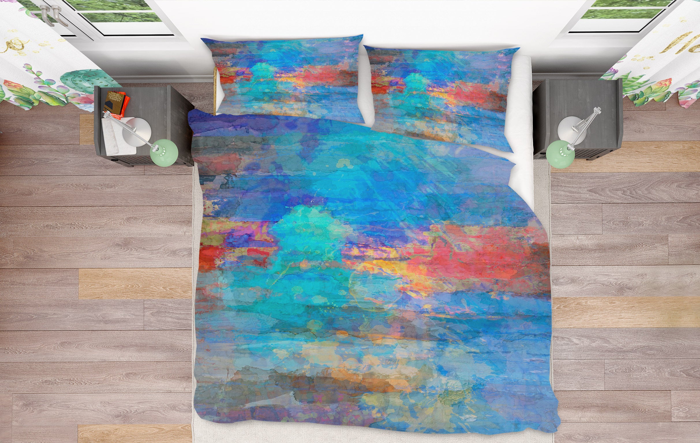 3D Blue Art Pattern 1031 Michael Tienhaara Bedding Bed Pillowcases Quilt