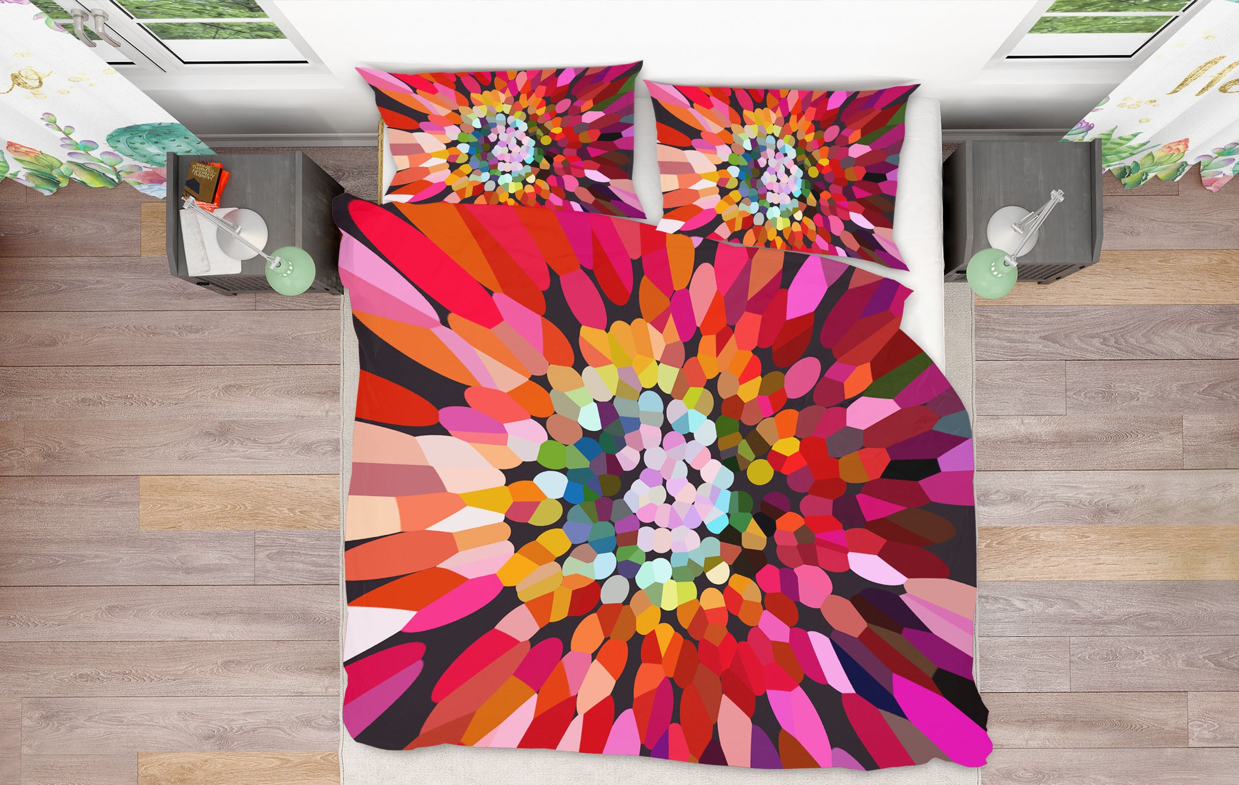 3D Pink Flower Horizontal 70176 Shandra Smith Bedding Bed Pillowcases Quilt