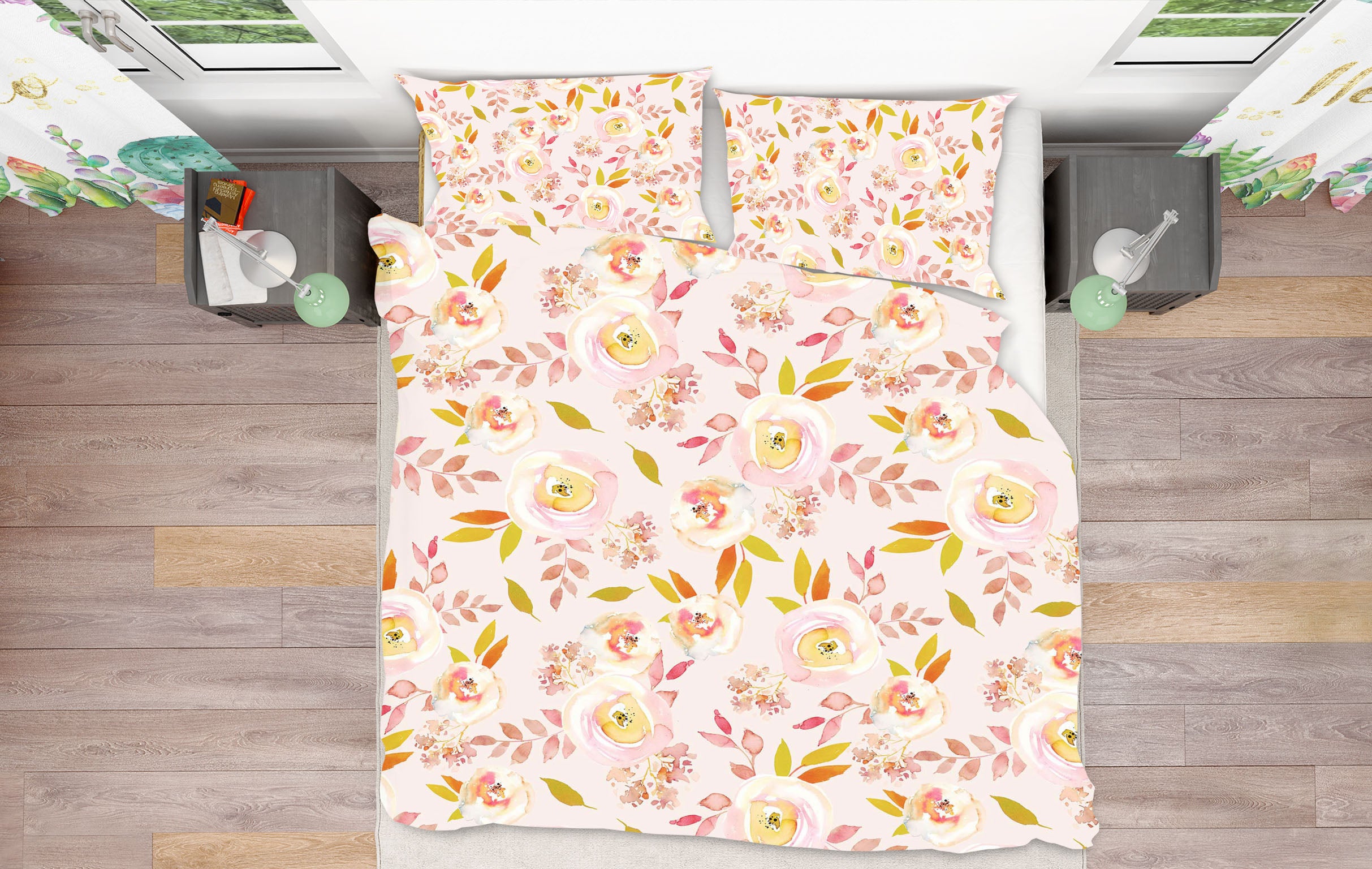 3D Yellow Flower 048 Uta Naumann Bedding Bed Pillowcases Quilt