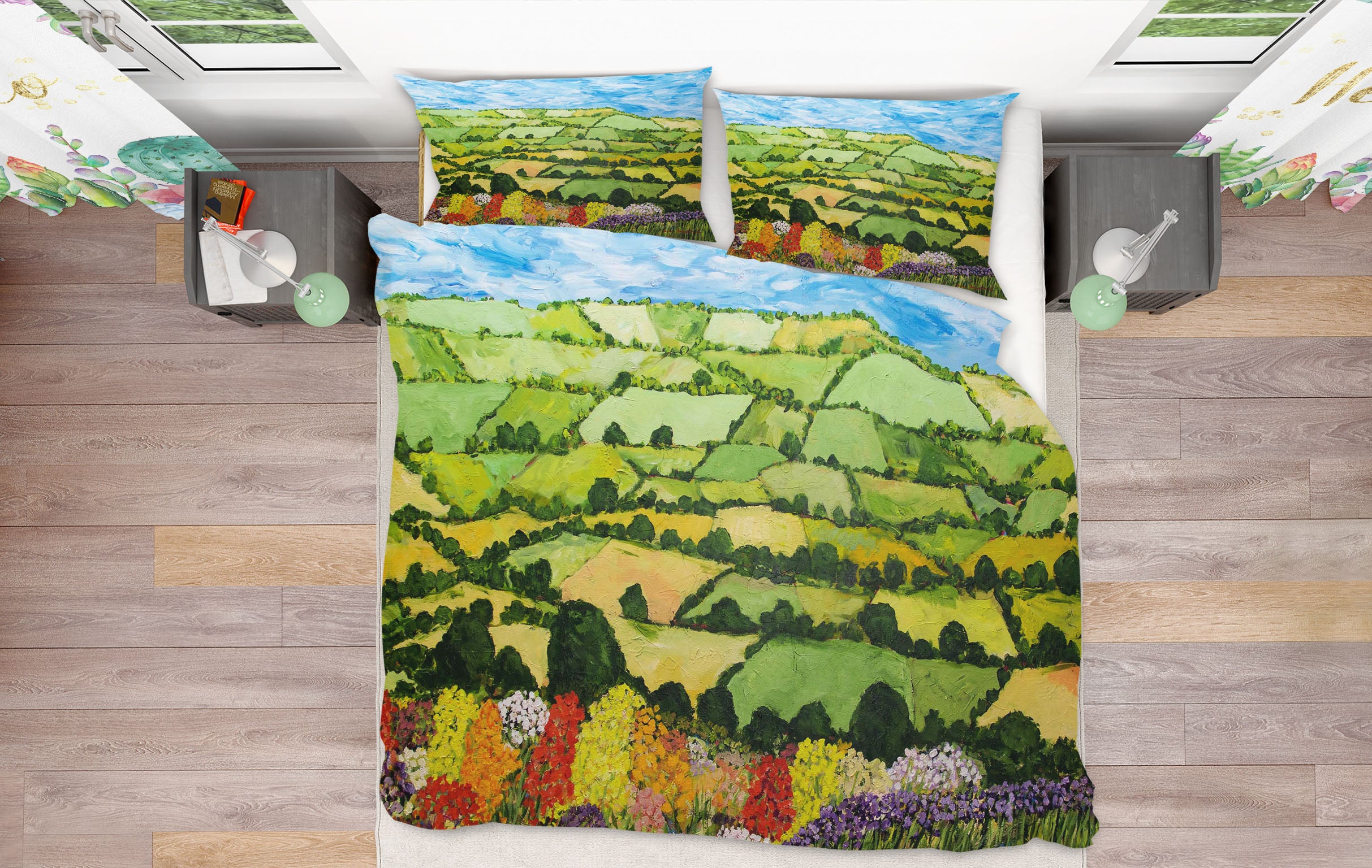 3D Land Flower Field 1144 Allan P. Friedlander Bedding Bed Pillowcases Quilt