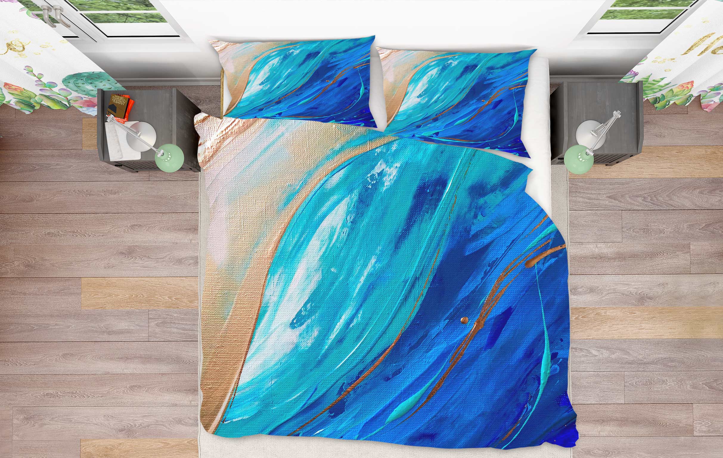 3D Blue Painting 444 Skromova Marina Bedding Bed Pillowcases Quilt