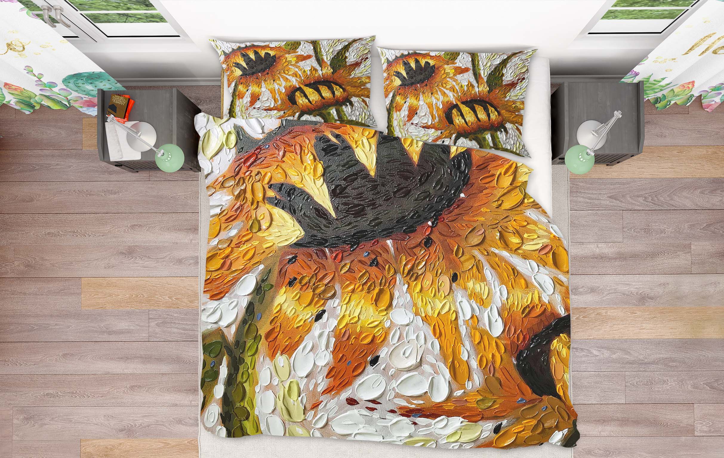 3D Sunflower Embrace 2121 Dena Tollefson bedding Bed Pillowcases Quilt