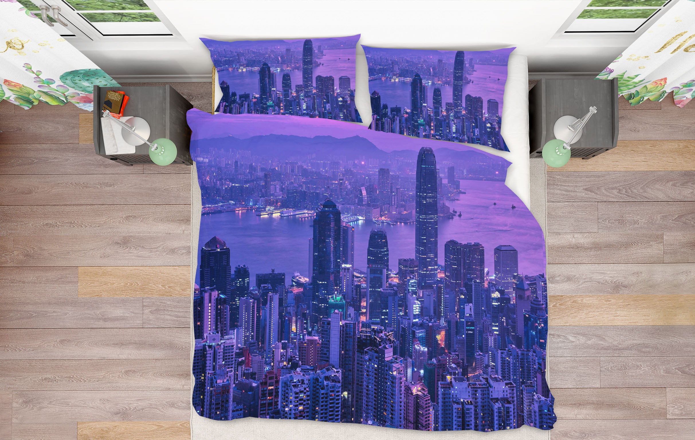 3D Hazy City 2119 Marco Carmassi Bedding Bed Pillowcases Quilt