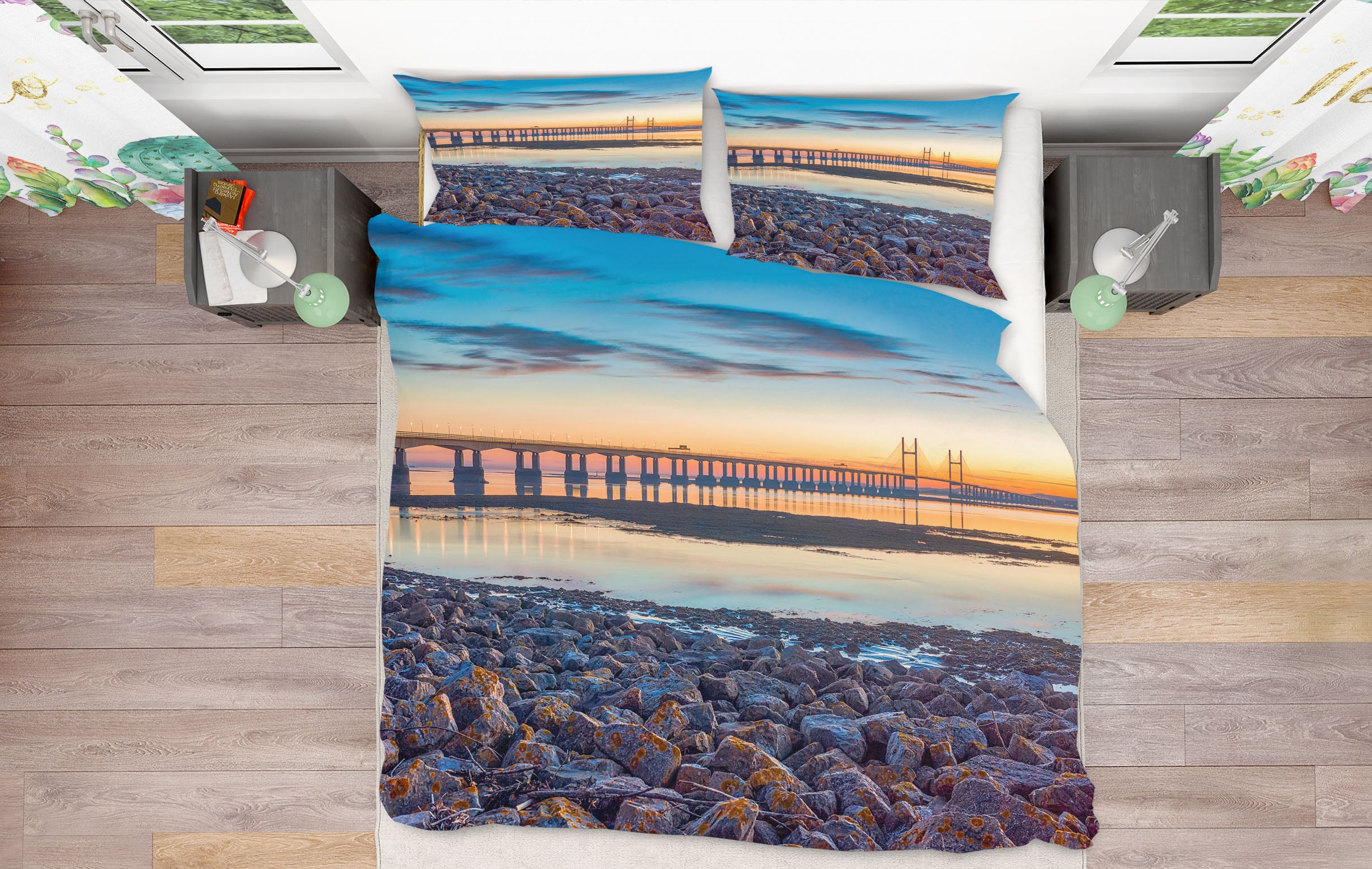 3D Seaside Stones 85172 Assaf Frank Bedding Bed Pillowcases Quilt