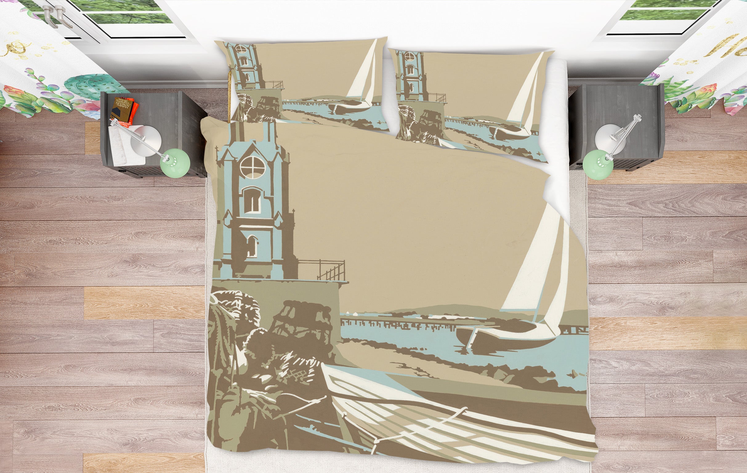 3D Swanage Tower 2072 Steve Read Bedding Bed Pillowcases Quilt