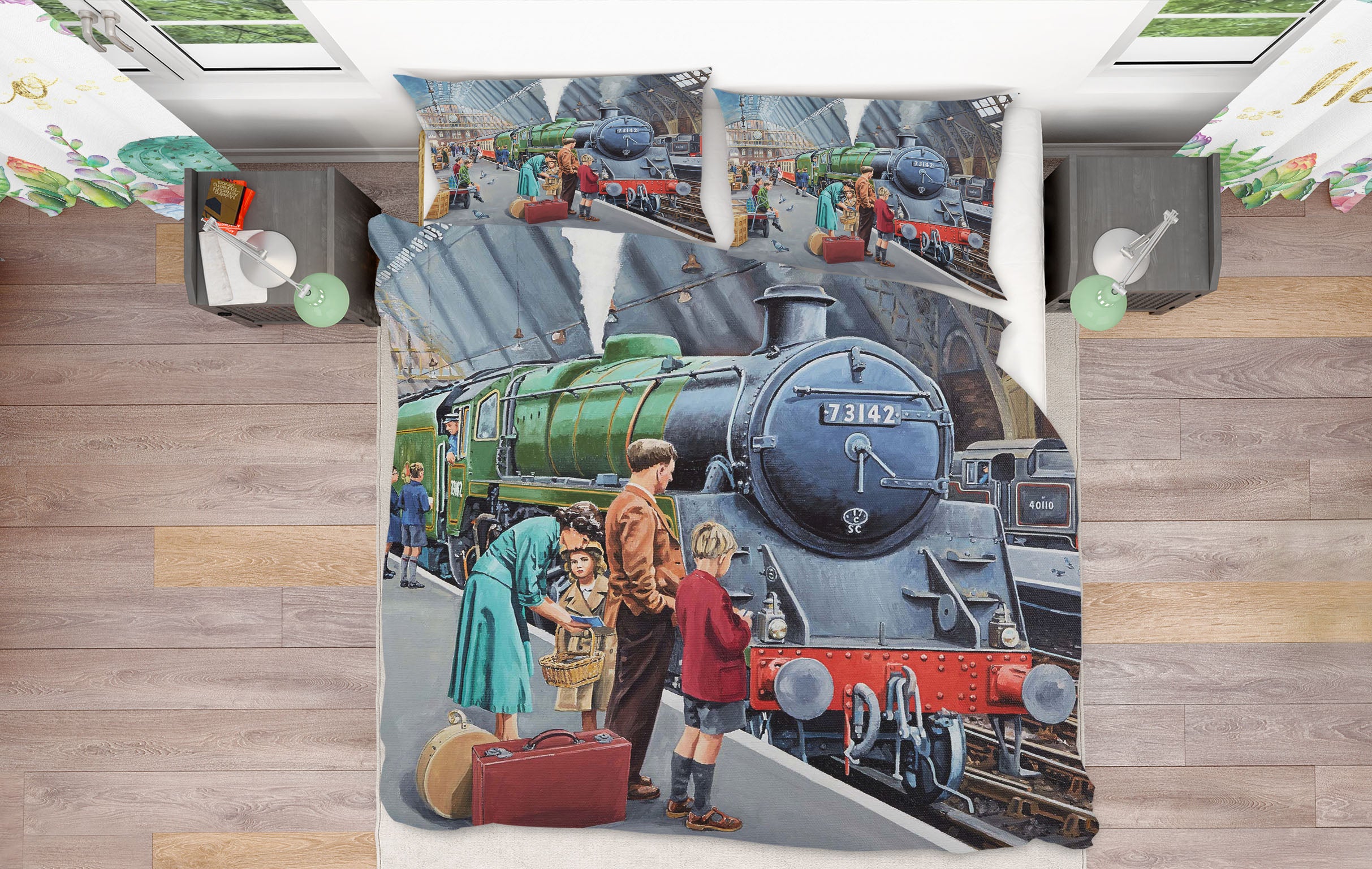 3D By Train 2053 Trevor Mitchell bedding Bed Pillowcases Quilt