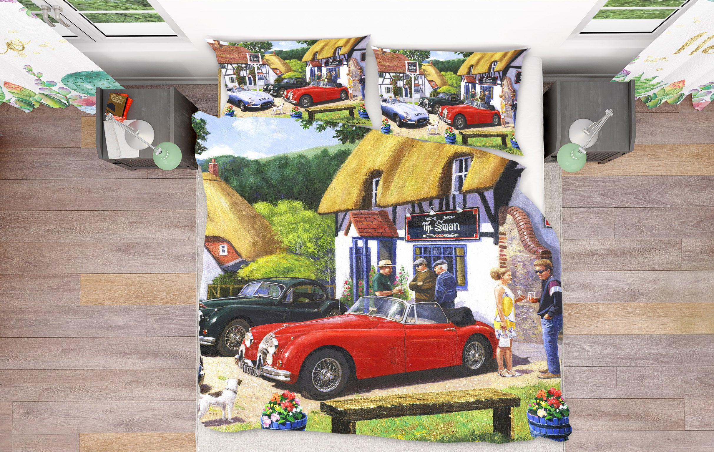3D Red Car 12518 Kevin Walsh Bedding Bed Pillowcases Quilt