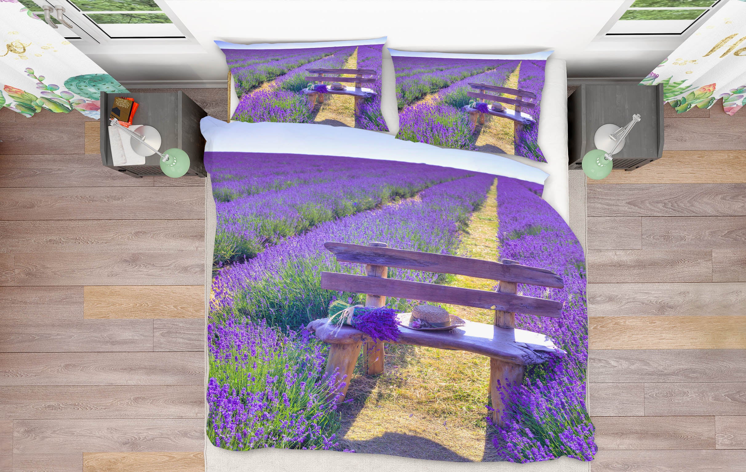 3D Lavender Field 85190 Assaf Frank Bedding Bed Pillowcases Quilt