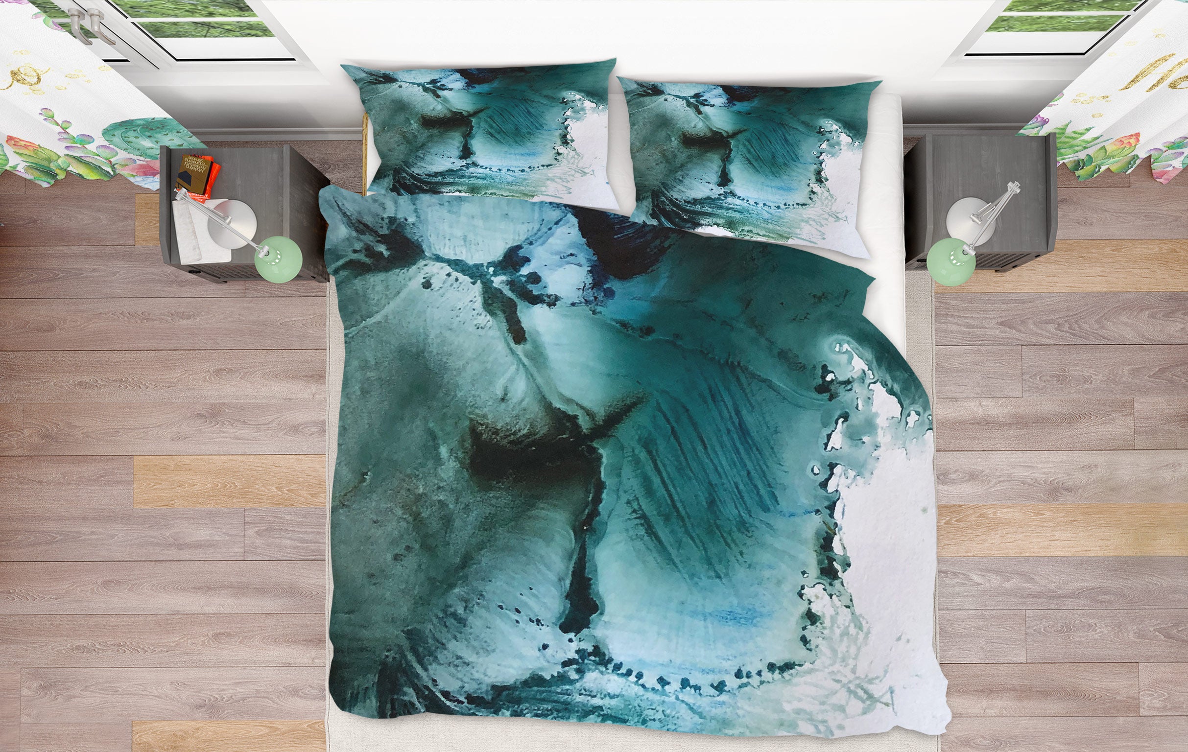 3D Aqua Blue 479 Skromova Marina Bedding Bed Pillowcases Quilt