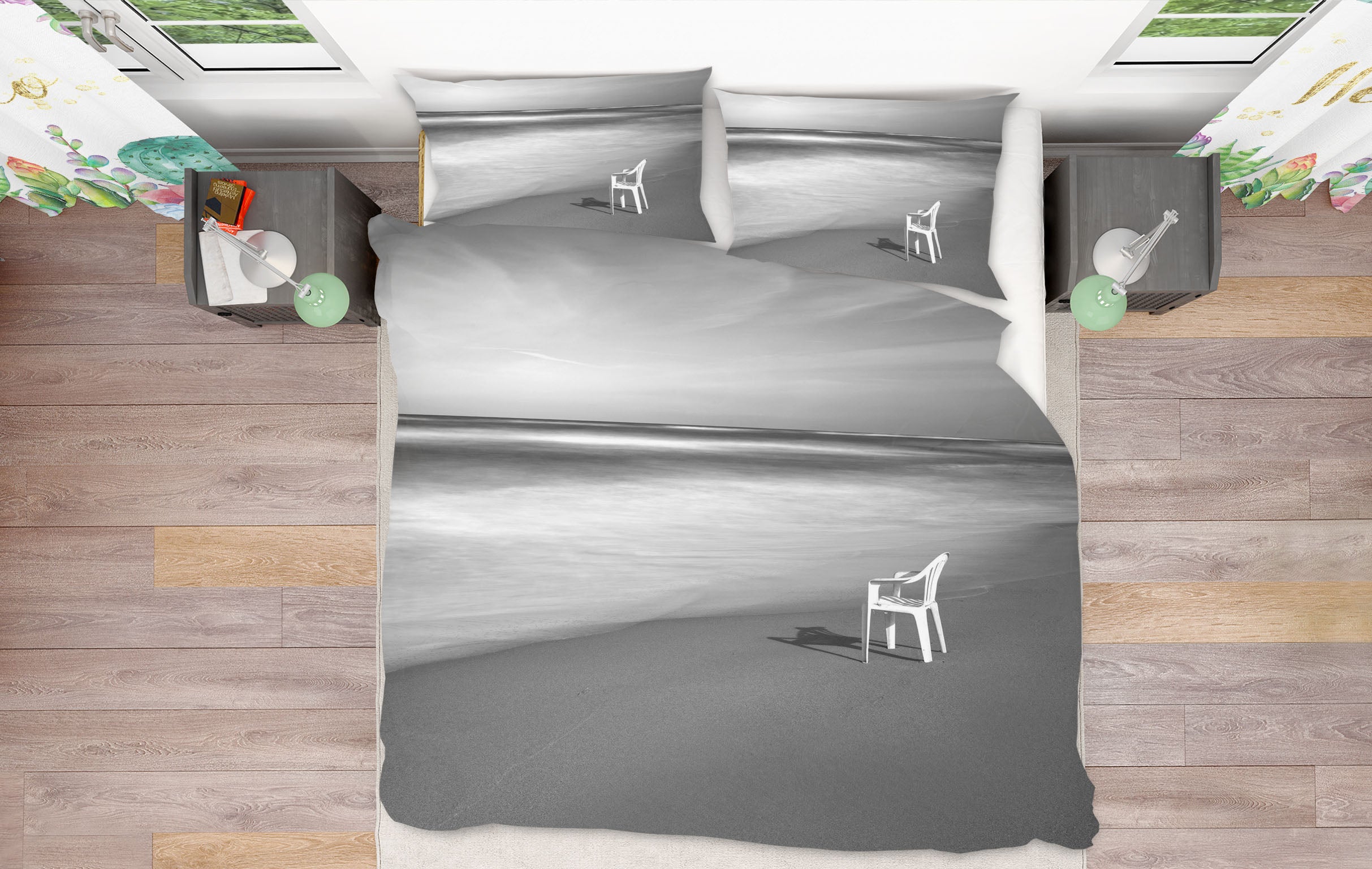 3D Grey Beach Chair 043 Marco Carmassi Bedding Bed Pillowcases Quilt