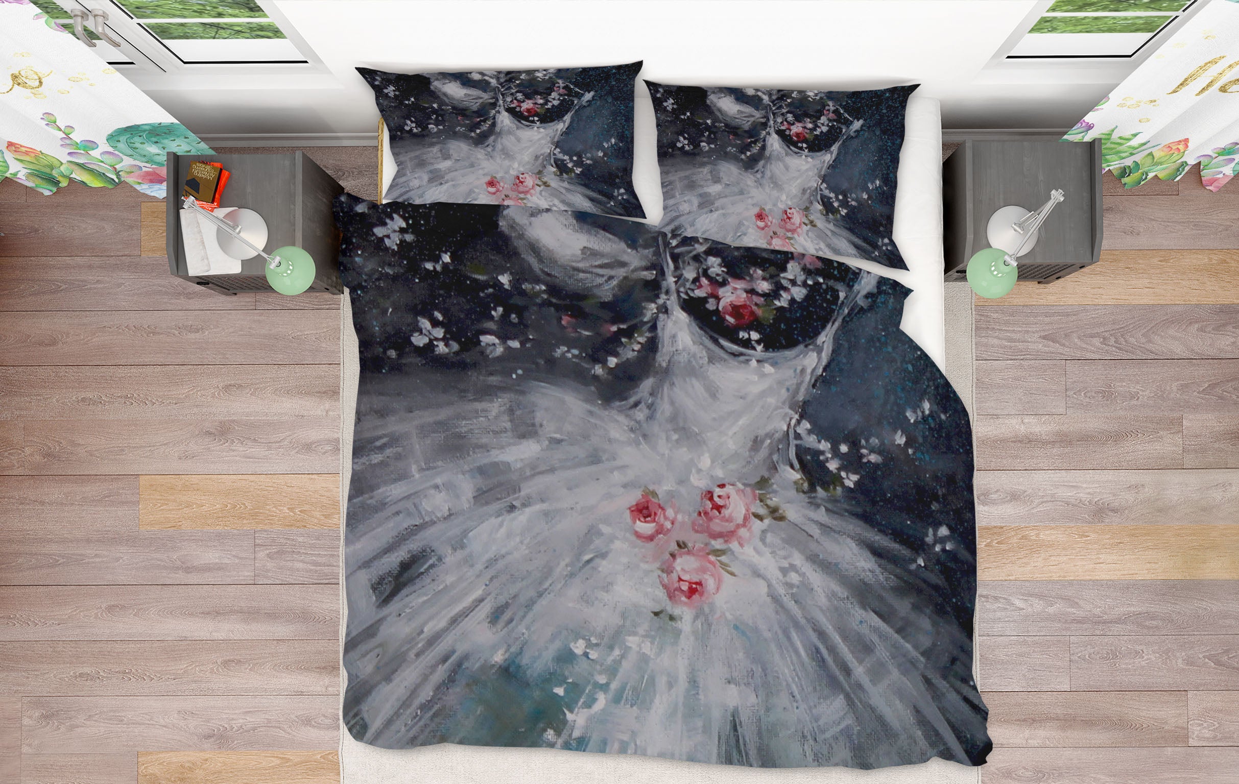 3D Rose Wedding Dress 115 Debi Coules Bedding Bed Pillowcases Quilt