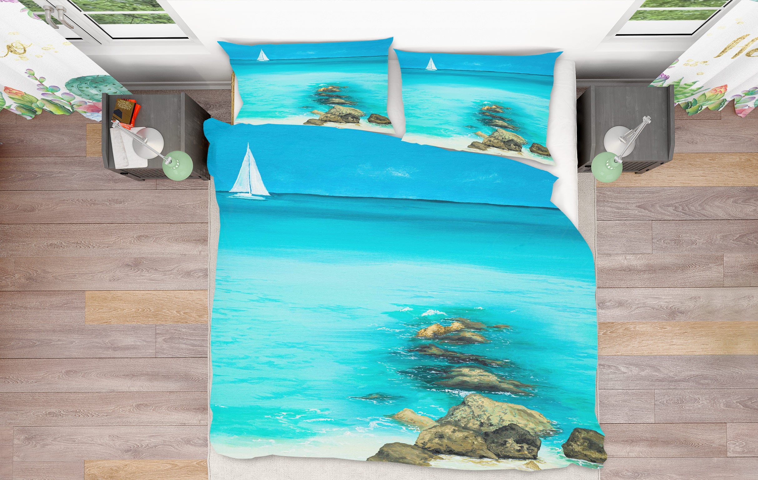 3D Blue Sea 1746 Marina Zotova Bedding Bed Pillowcases Quilt