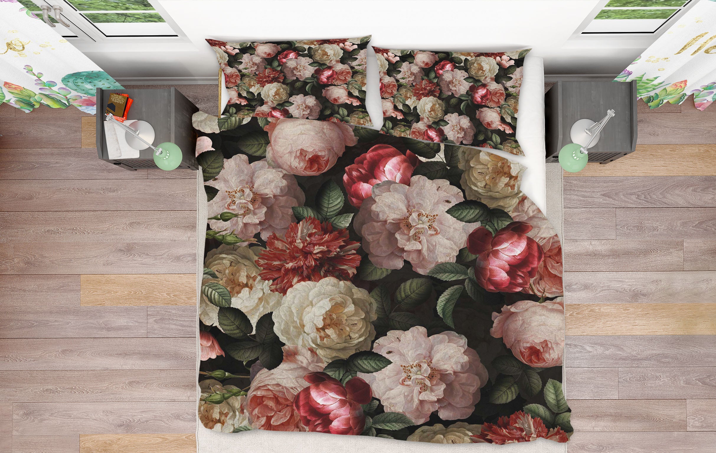 3D Beautiful Peony Flower 113 Uta Naumann Bedding Bed Pillowcases Quilt