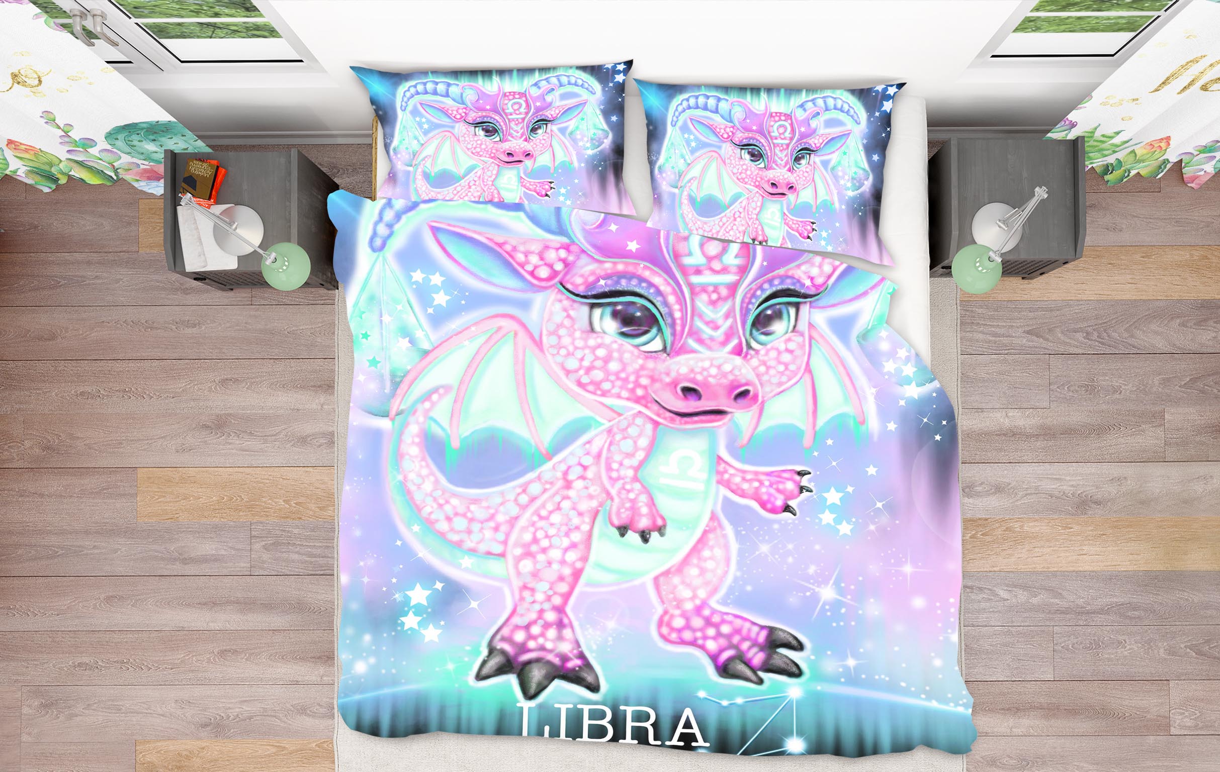 3D Constellation Libra 8562 Sheena Pike Bedding Bed Pillowcases Quilt Cover Duvet Cover