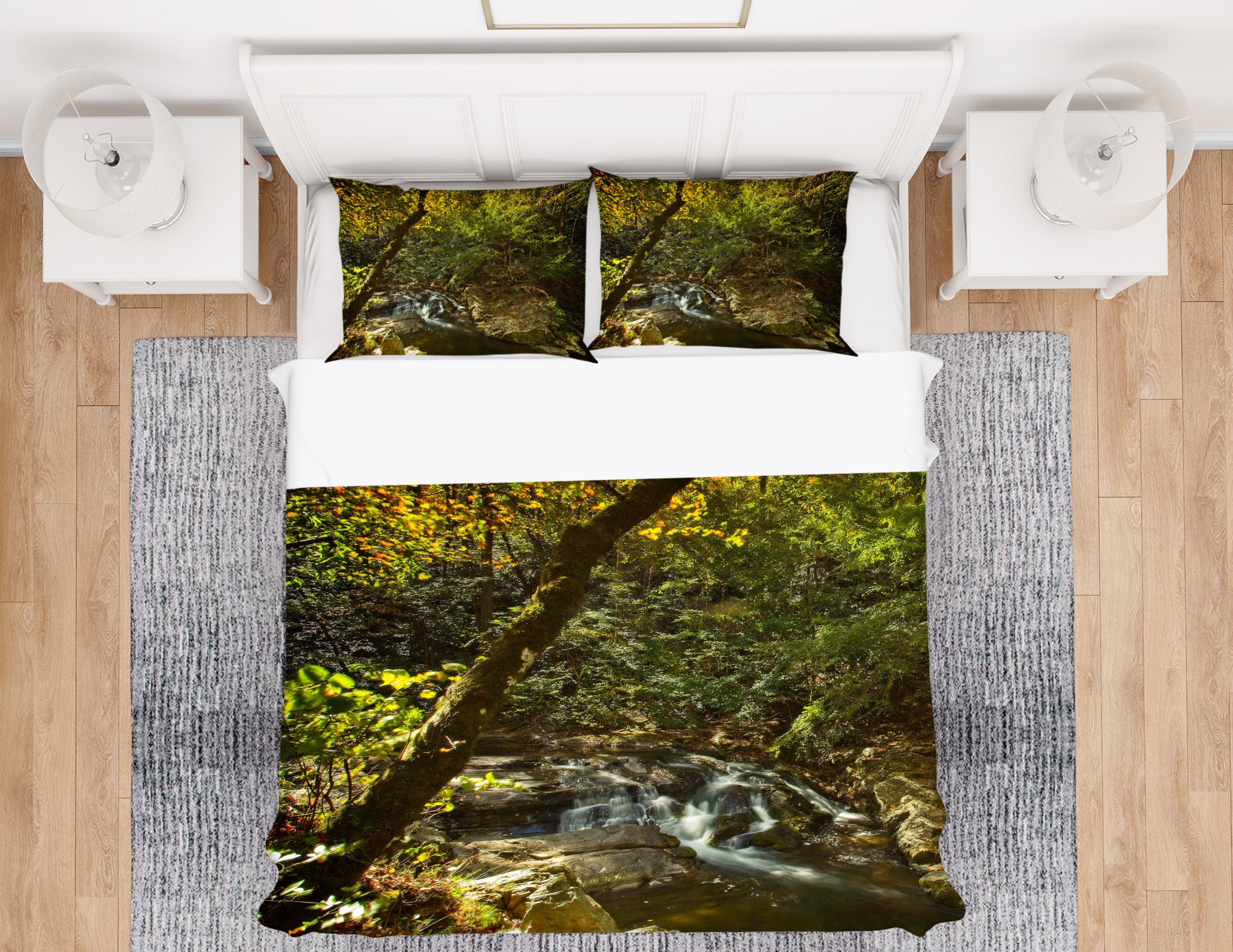 3D Tranquil Creek 2137 Kathy Barefield Bedding Bed Pillowcases Quilt