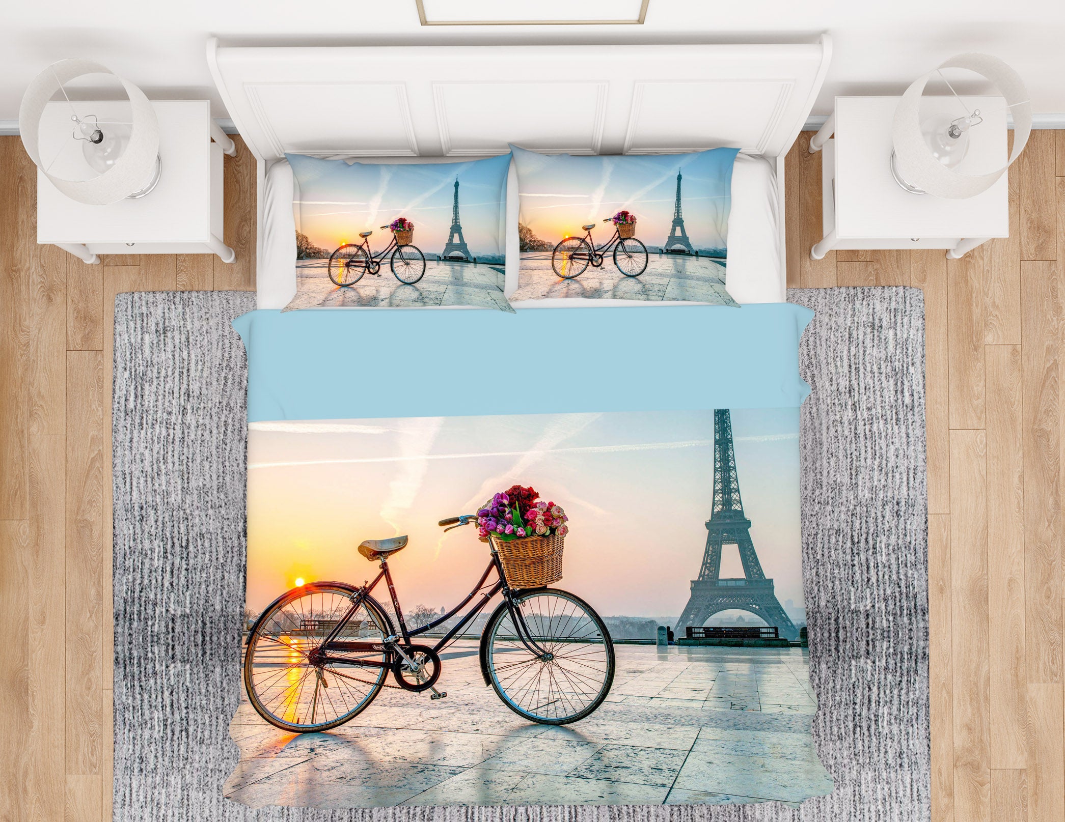 3D Eiffel Tower 2004 Assaf Frank Bedding Bed Pillowcases Quilt