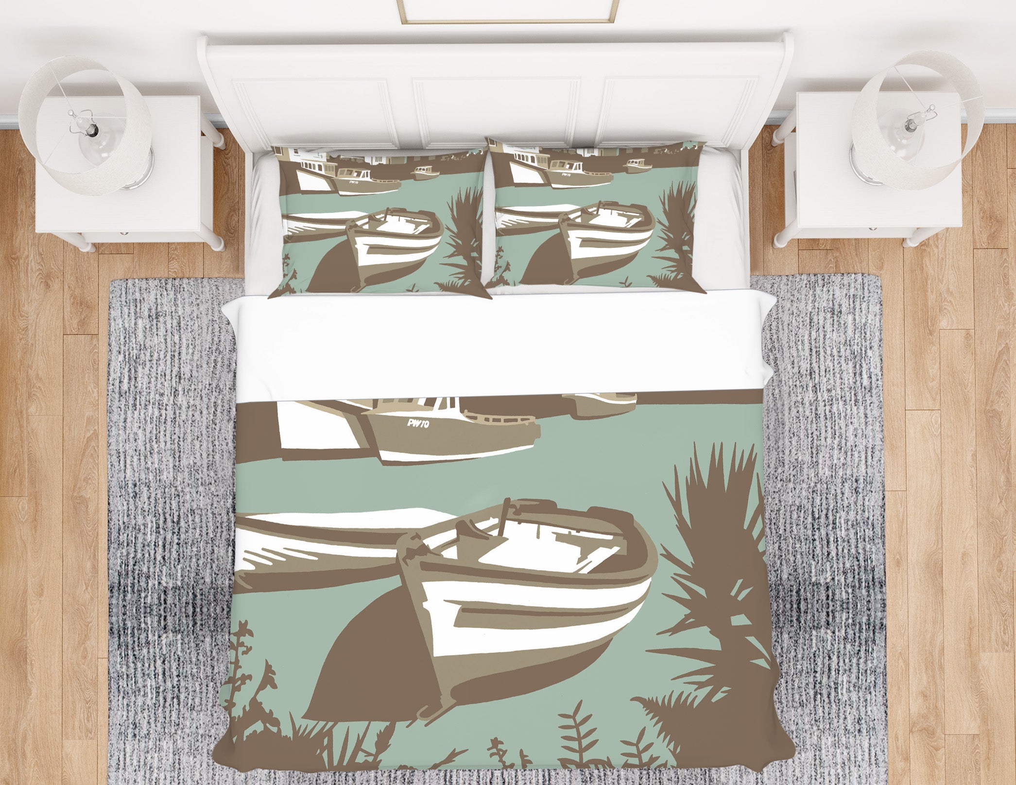 3D Padstow 2033 Steve Read Bedding Bed Pillowcases Quilt