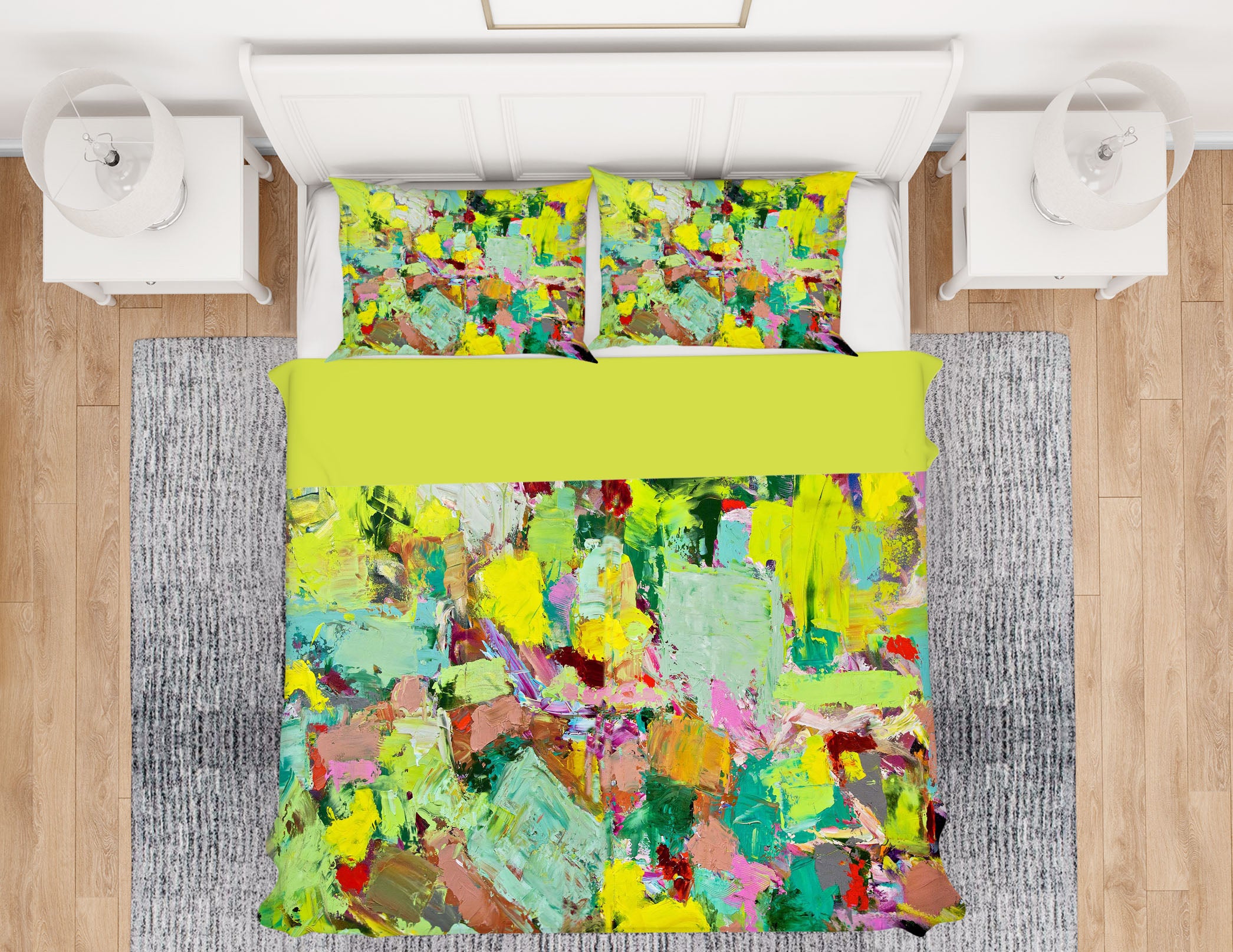 3D Green Paint Pattern 1079 Allan P. Friedlander Bedding Bed Pillowcases Quilt
