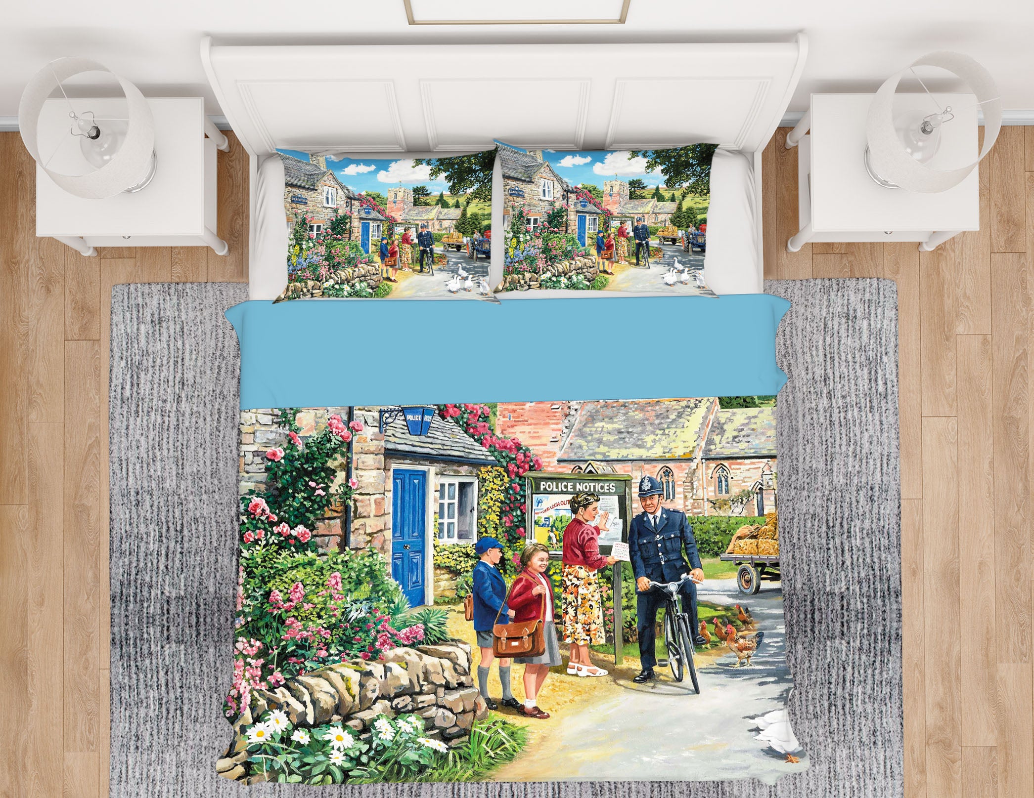 3D The Police House 2064 Trevor Mitchell bedding Bed Pillowcases Quilt