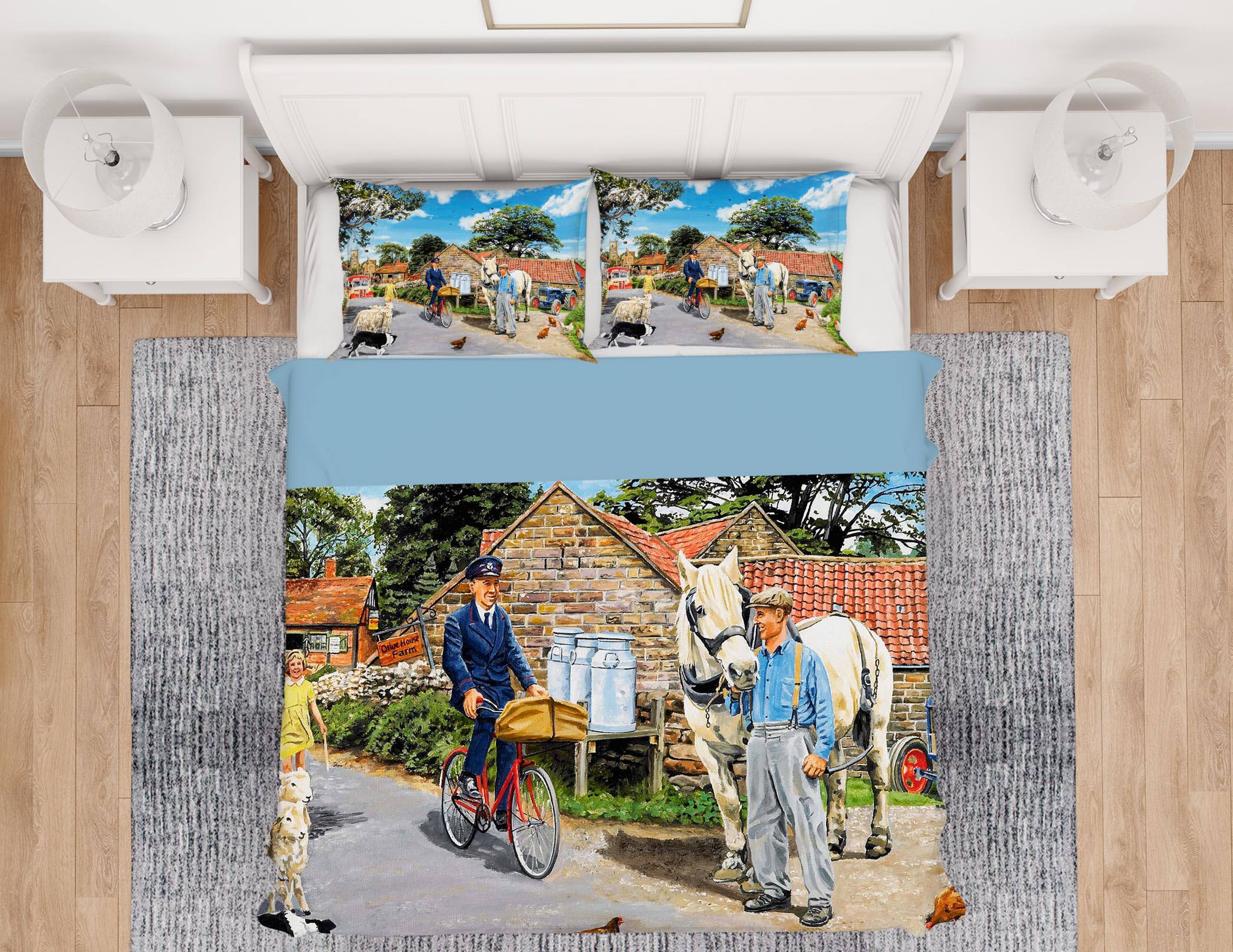 3D Post For The Farm 2047 Trevor Mitchell bedding Bed Pillowcases Quilt