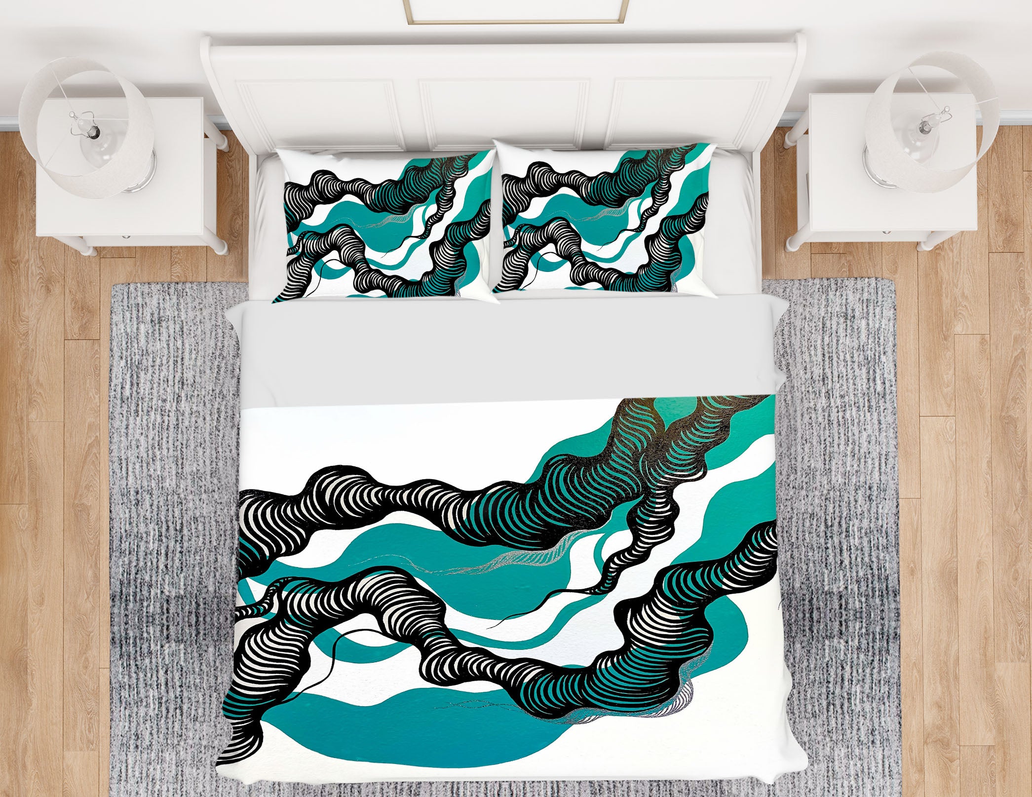 3D Blue Texture 3044 Jacqueline Reynoso Bedding Bed Pillowcases Quilt Cover Duvet Cover