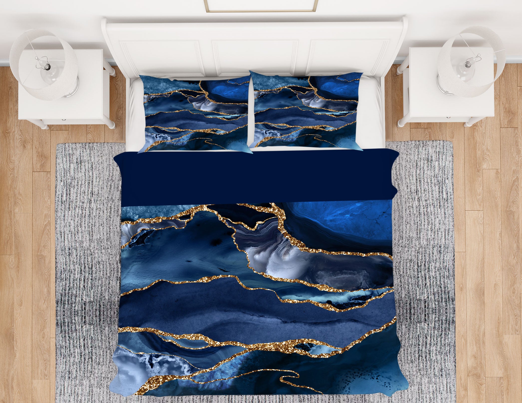 3D Blue Pattern 012 Uta Naumann Bedding Bed Pillowcases Quilt