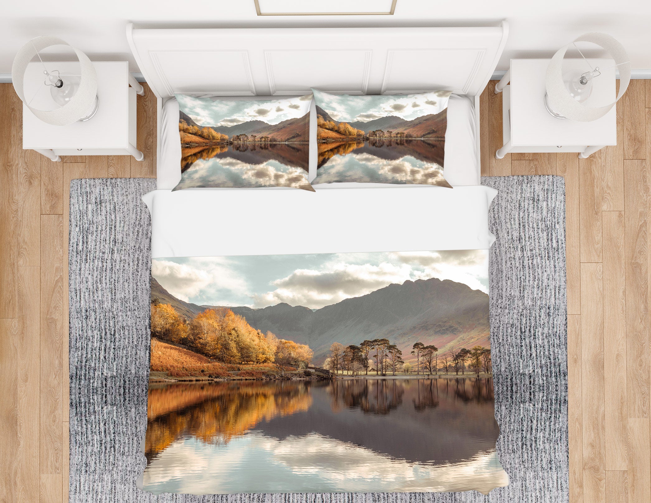 3D Valley Lake 1072 Assaf Frank Bedding Bed Pillowcases Quilt