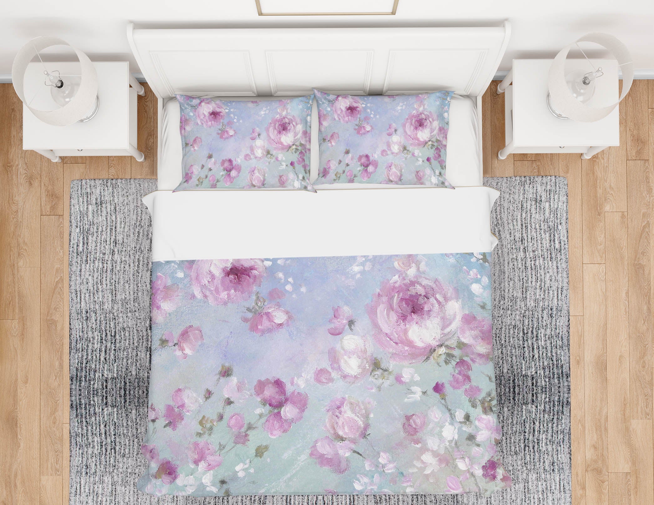 3D Blooming Roses 102 Debi Coules Bedding Bed Pillowcases Quilt