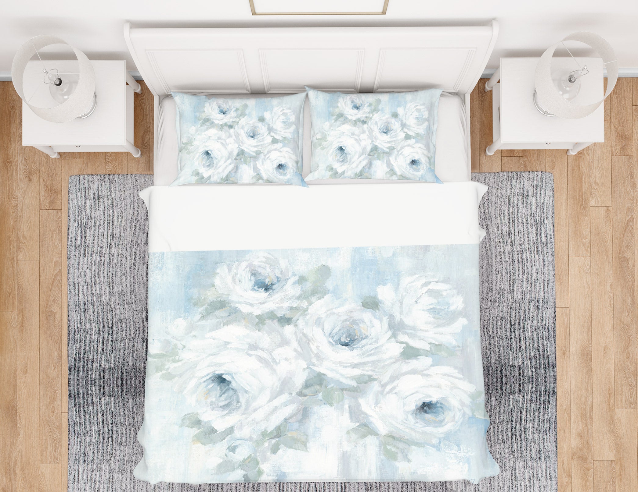 3D White Flower 2163 Debi Coules Bedding Bed Pillowcases Quilt
