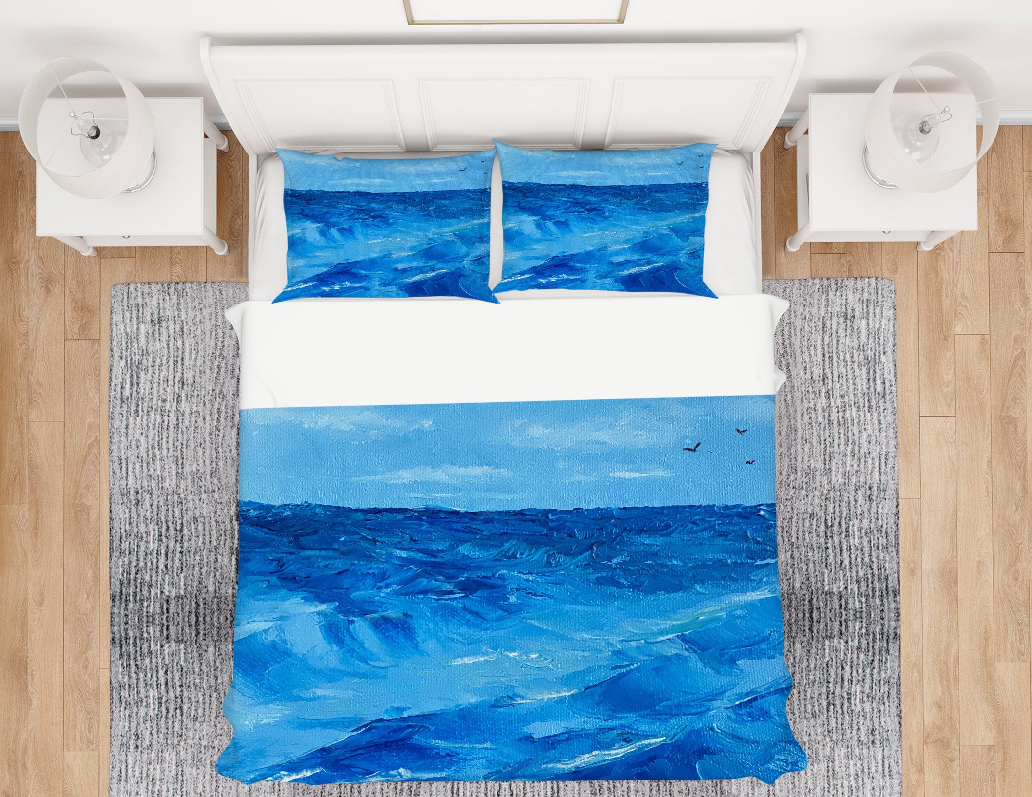 3D Blue Ocean Waves 97100 Marina Zotova Bedding Bed Pillowcases Quilt