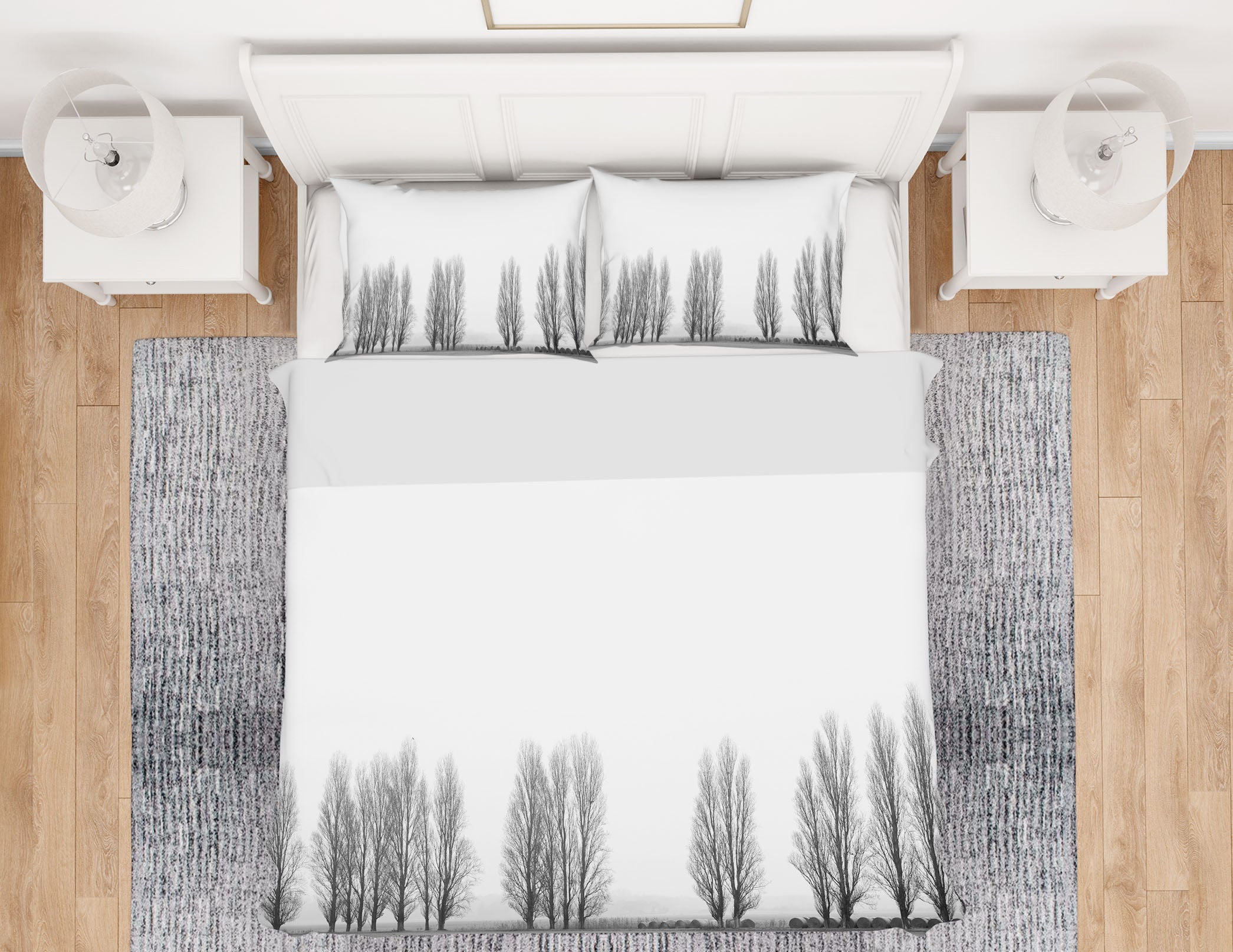 3D White Forest 2117 Marco Carmassi Bedding Bed Pillowcases Quilt