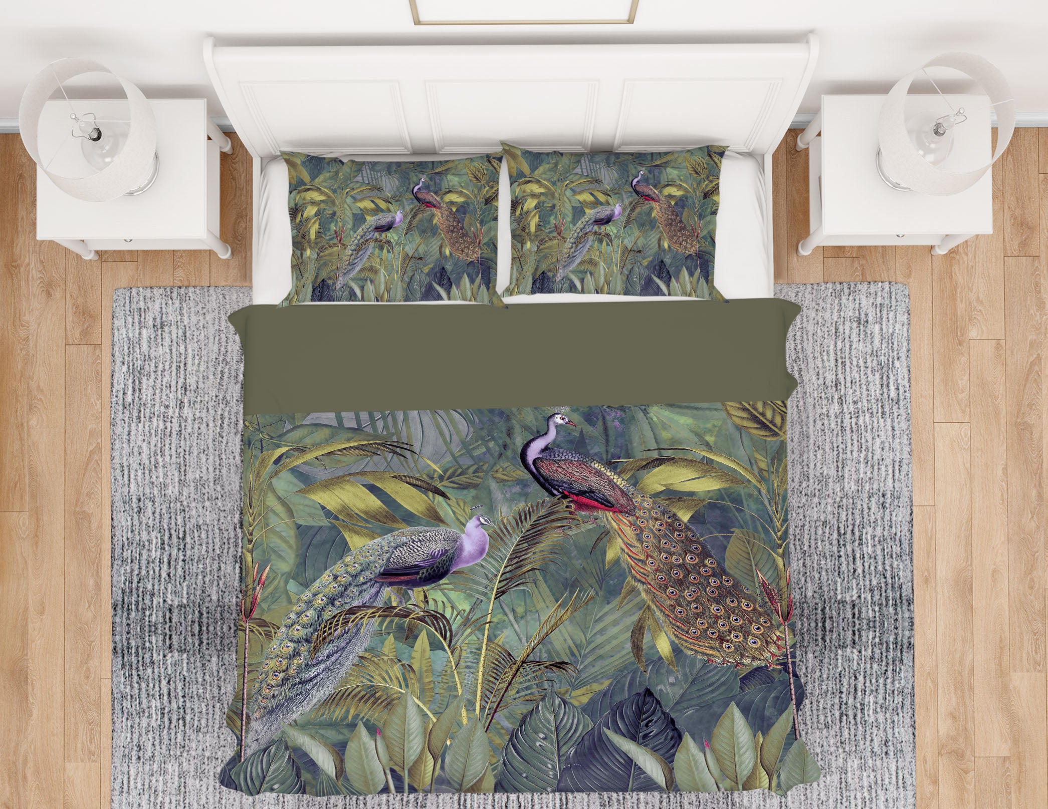 3D Peacock Leaves 117 Andrea haase Bedding Bed Pillowcases Quilt