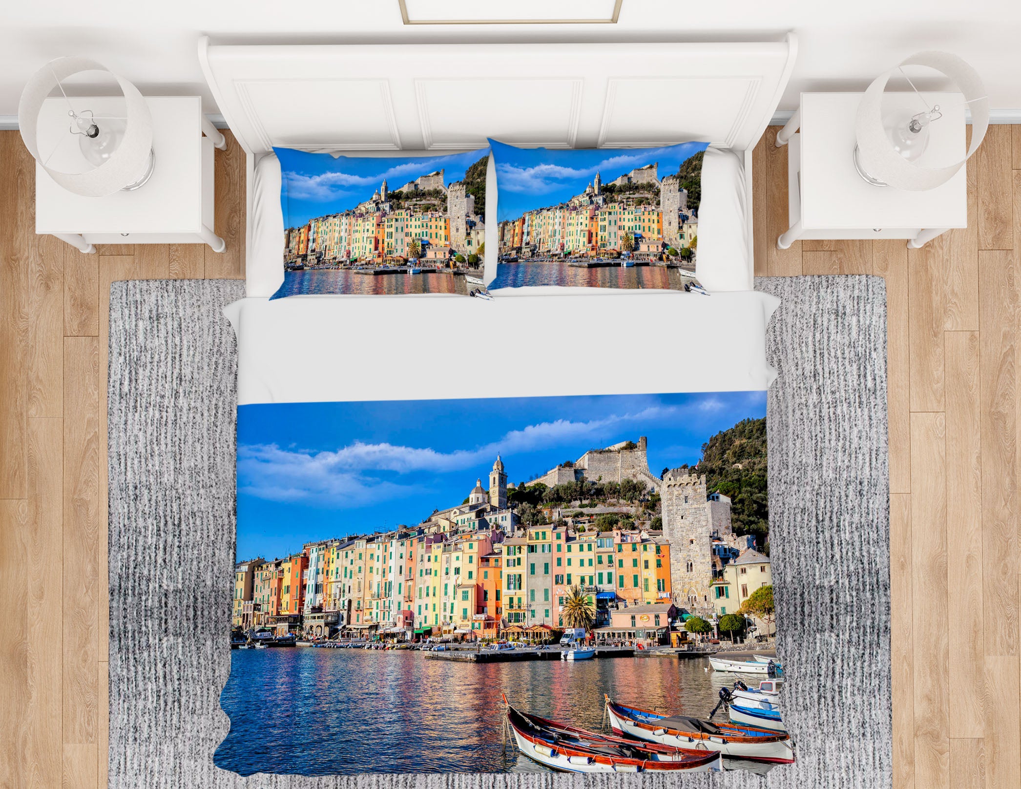 3D Venice Boat 110 Marco Carmassi Bedding Bed Pillowcases Quilt