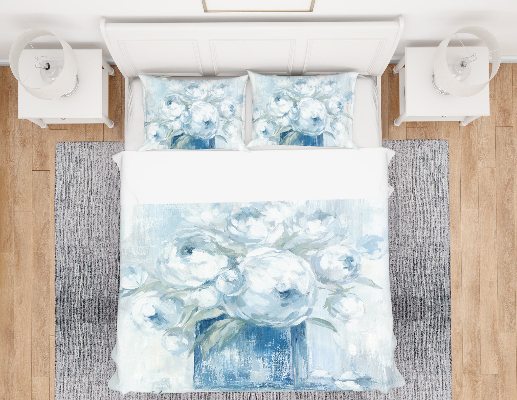 3D White Flower 2162 Debi Coules Bedding Bed Pillowcases Quilt