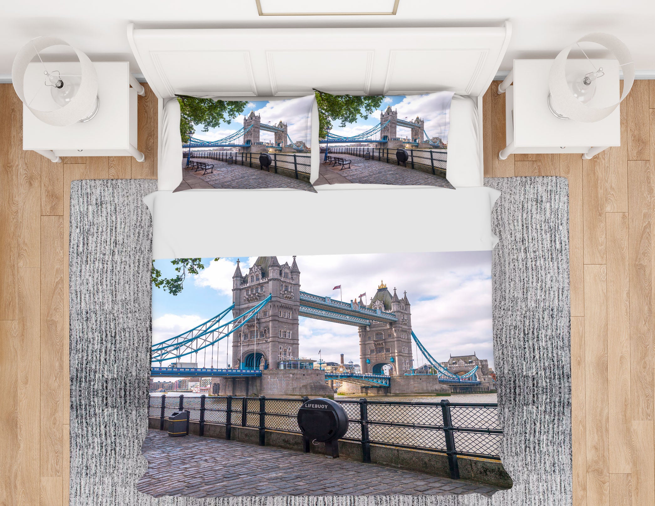 3D Bridge Riverside 85120 Assaf Frank Bedding Bed Pillowcases Quilt