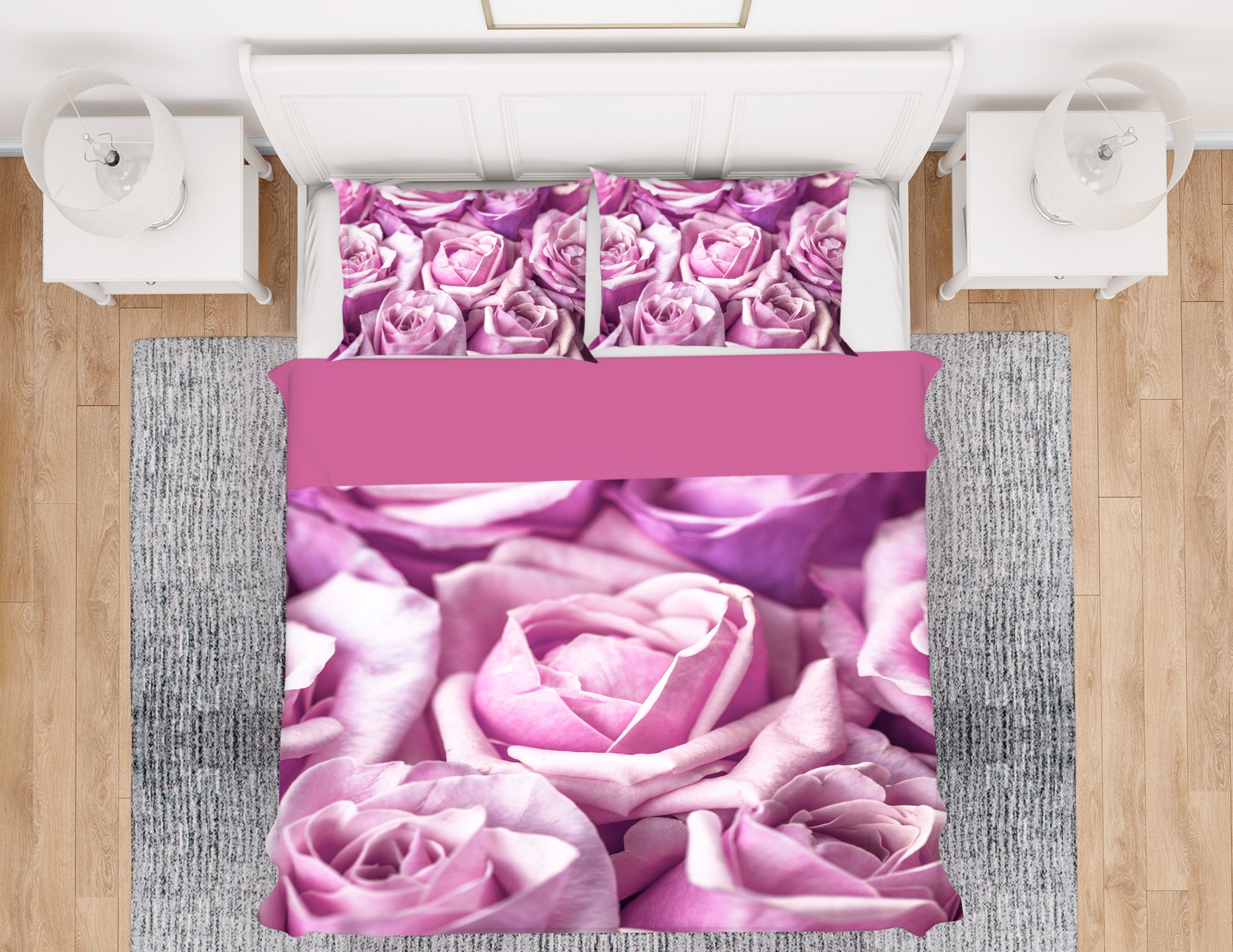 3D Purple Rose 1004 Assaf Frank Bedding Bed Pillowcases Quilt