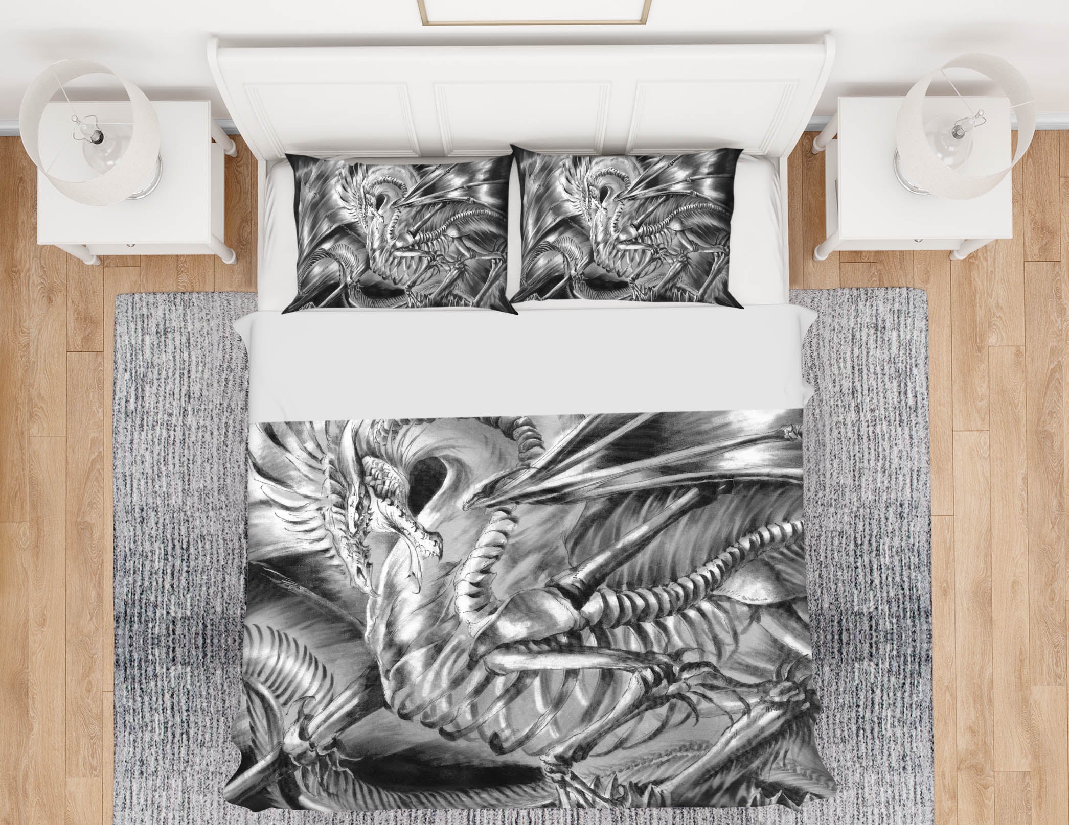 3D Gray Dragon 8311 Ruth Thompson Bedding Bed Pillowcases Quilt Cover Duvet Cover