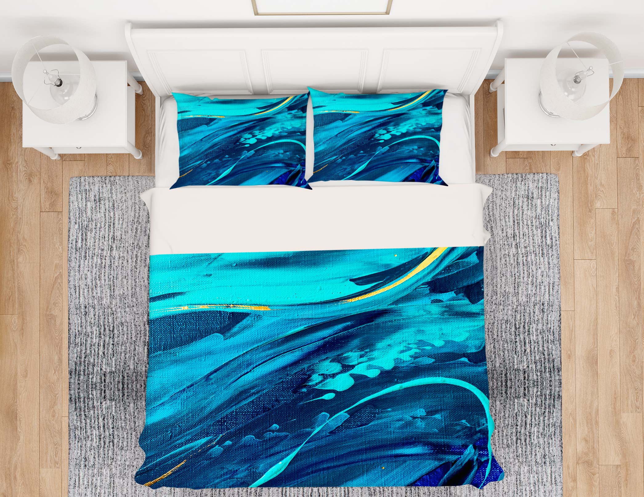 3D Blue Texture 437 Skromova Marina Bedding Bed Pillowcases Quilt