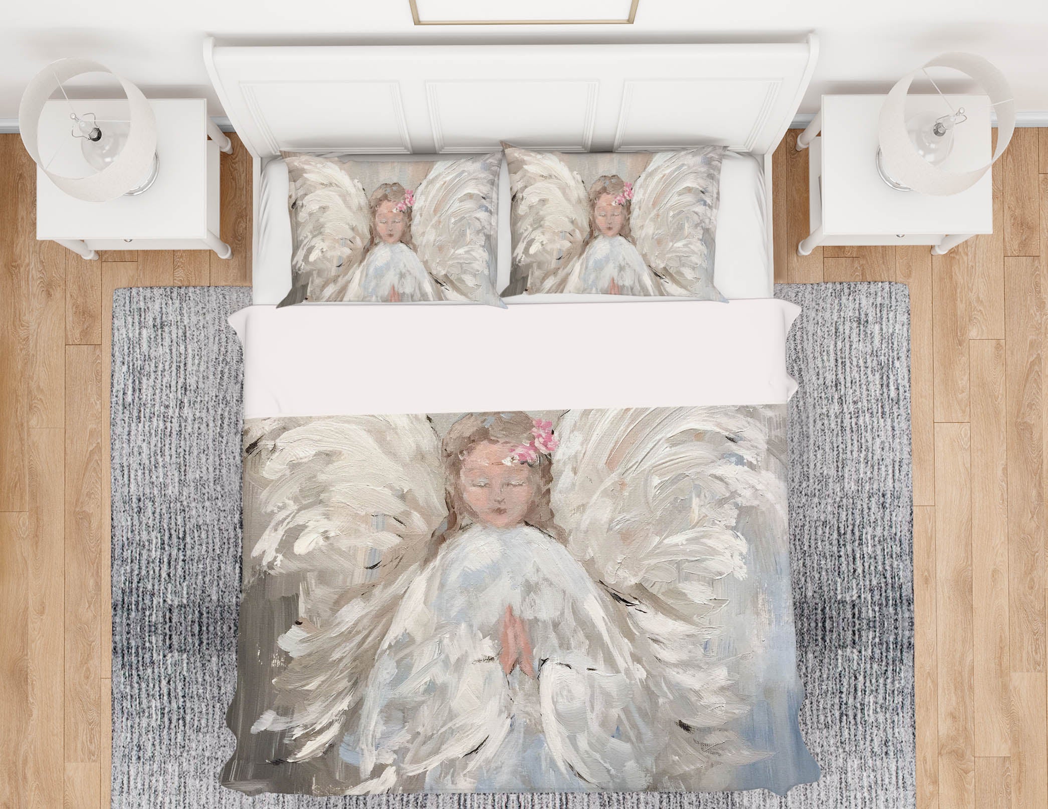 3D Angel Praying 117 Debi Coules Bedding Bed Pillowcases Quilt
