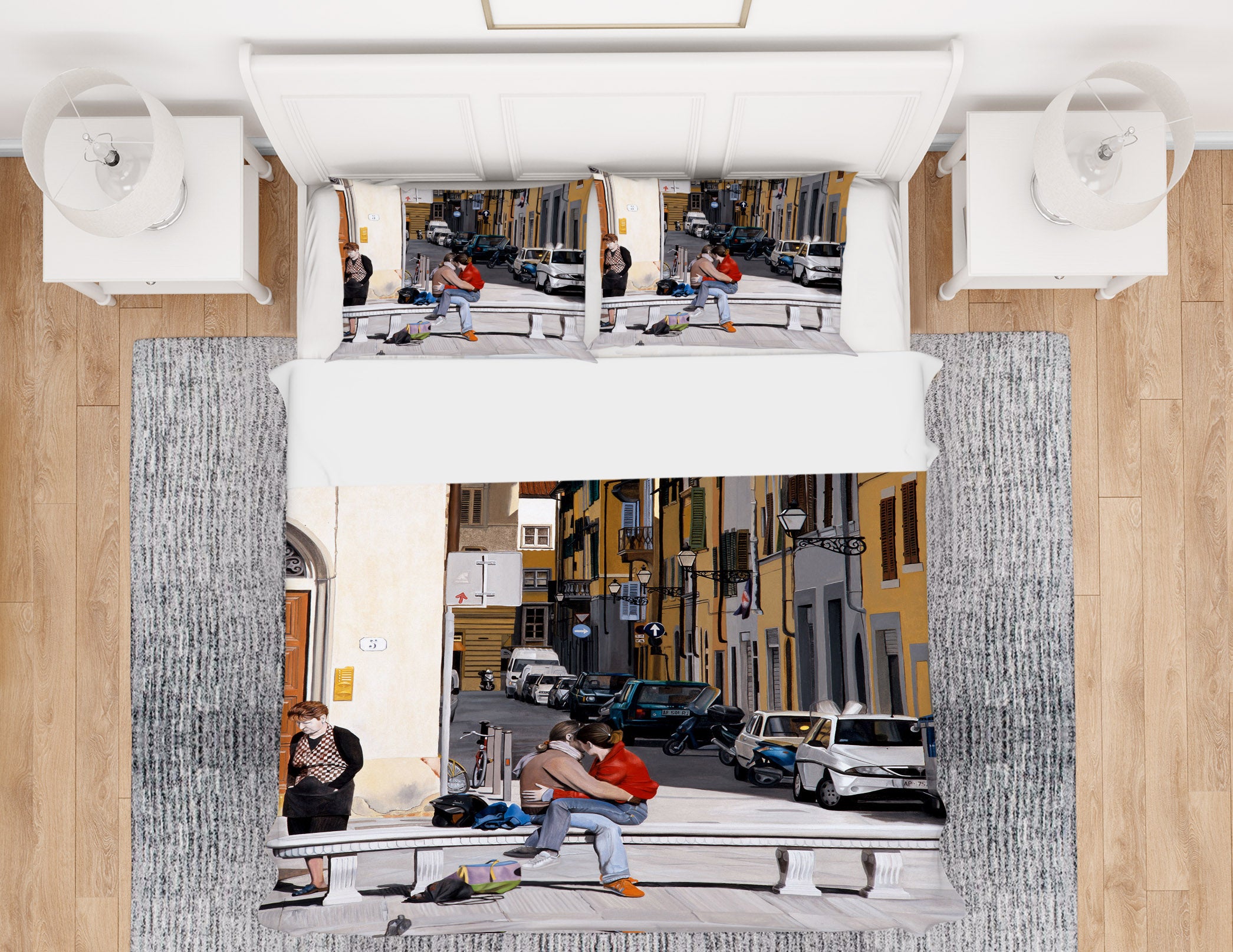 3D Street Houses 11052 Matthew Holden Bates Bedding Bed Pillowcases Quilt