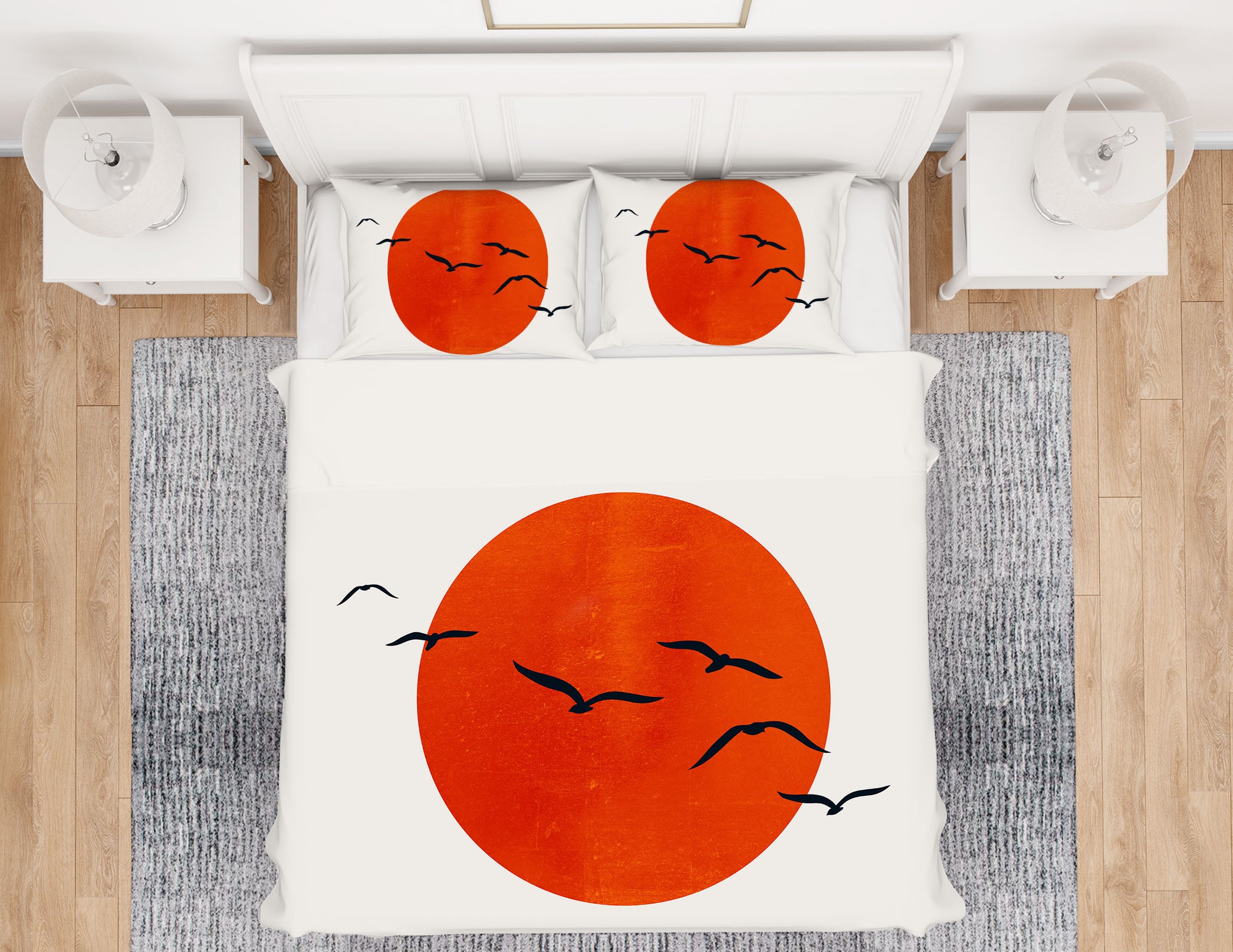 3D Geese Swarm 101 Boris Draschoff Bedding Bed Pillowcases Quilt