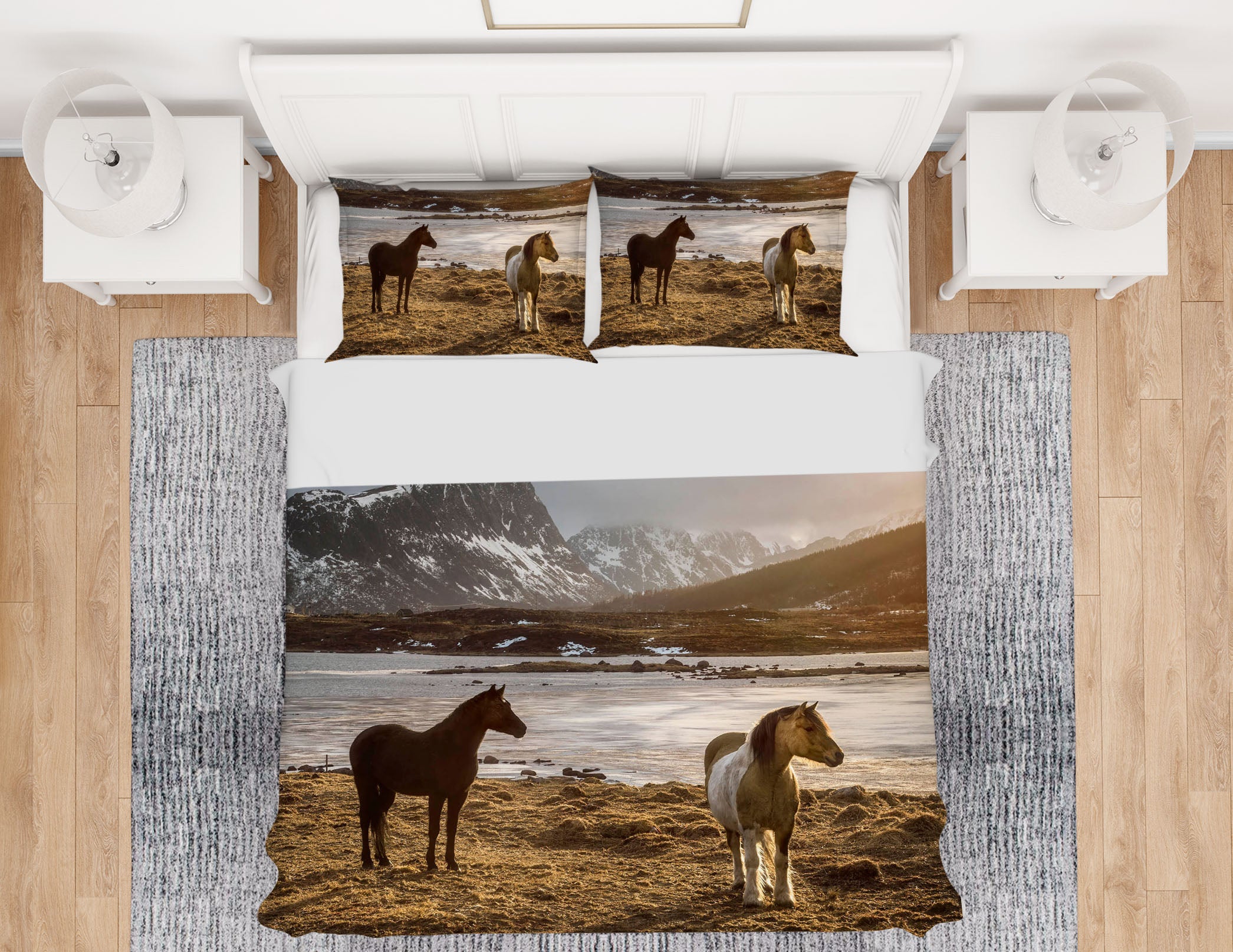 3D Lofoten Horses 108 Marco Carmassi Bedding Bed Pillowcases Quilt