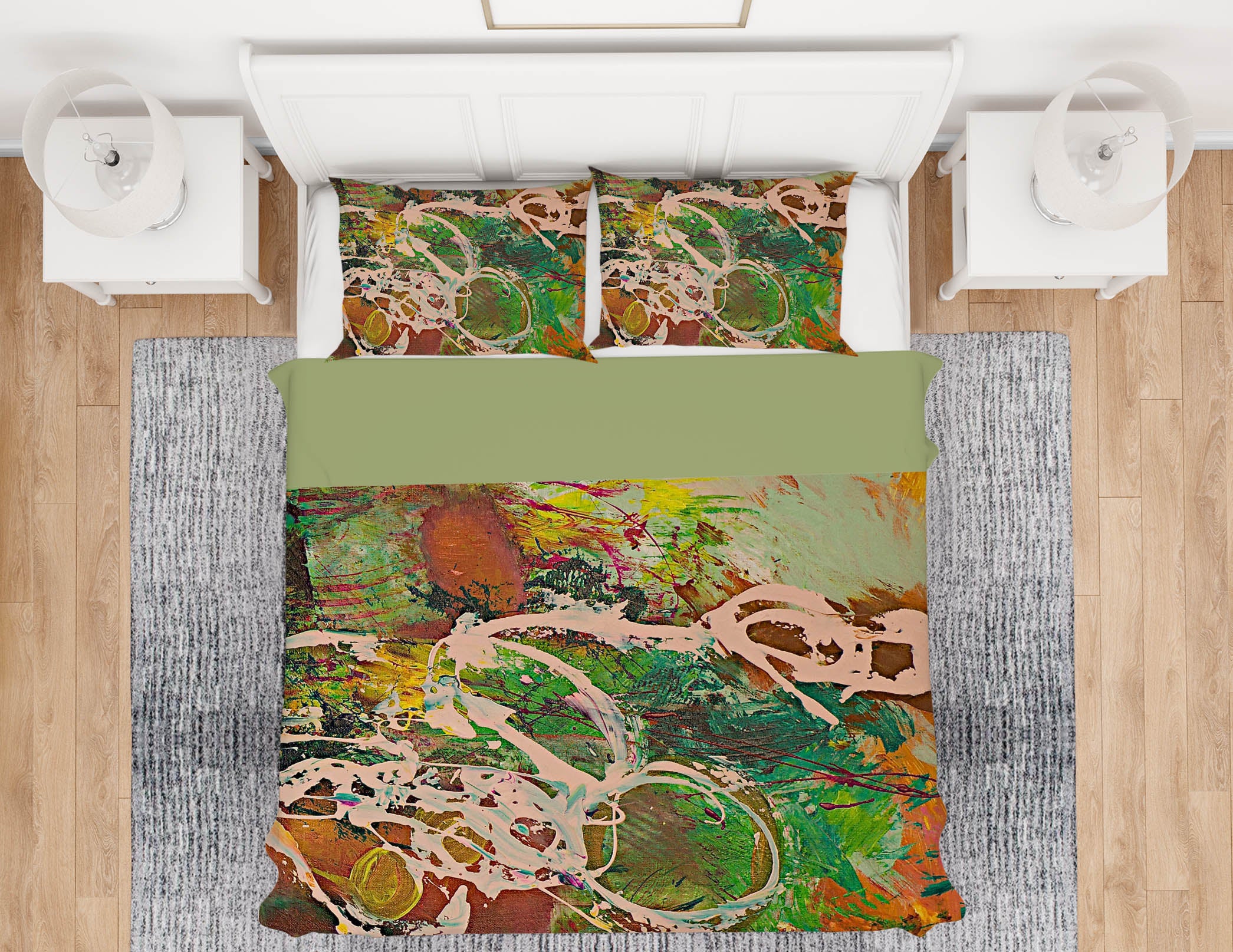 3D Painted Lotus Pond 102 Allan P. Friedlander Bedding Bed Pillowcases Quilt