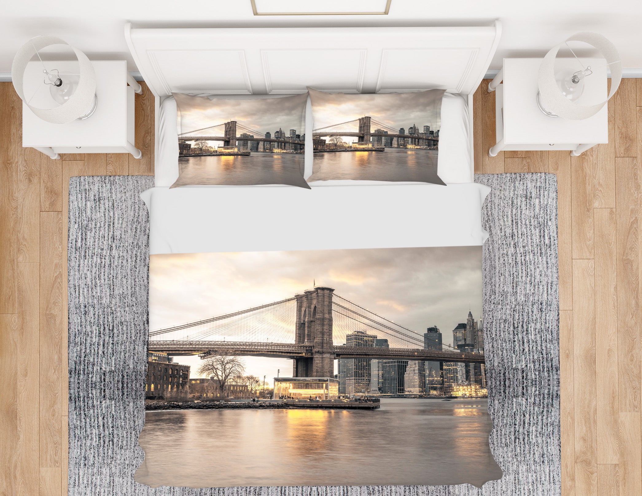 3D Bridge Building 85122 Assaf Frank Bedding Bed Pillowcases Quilt