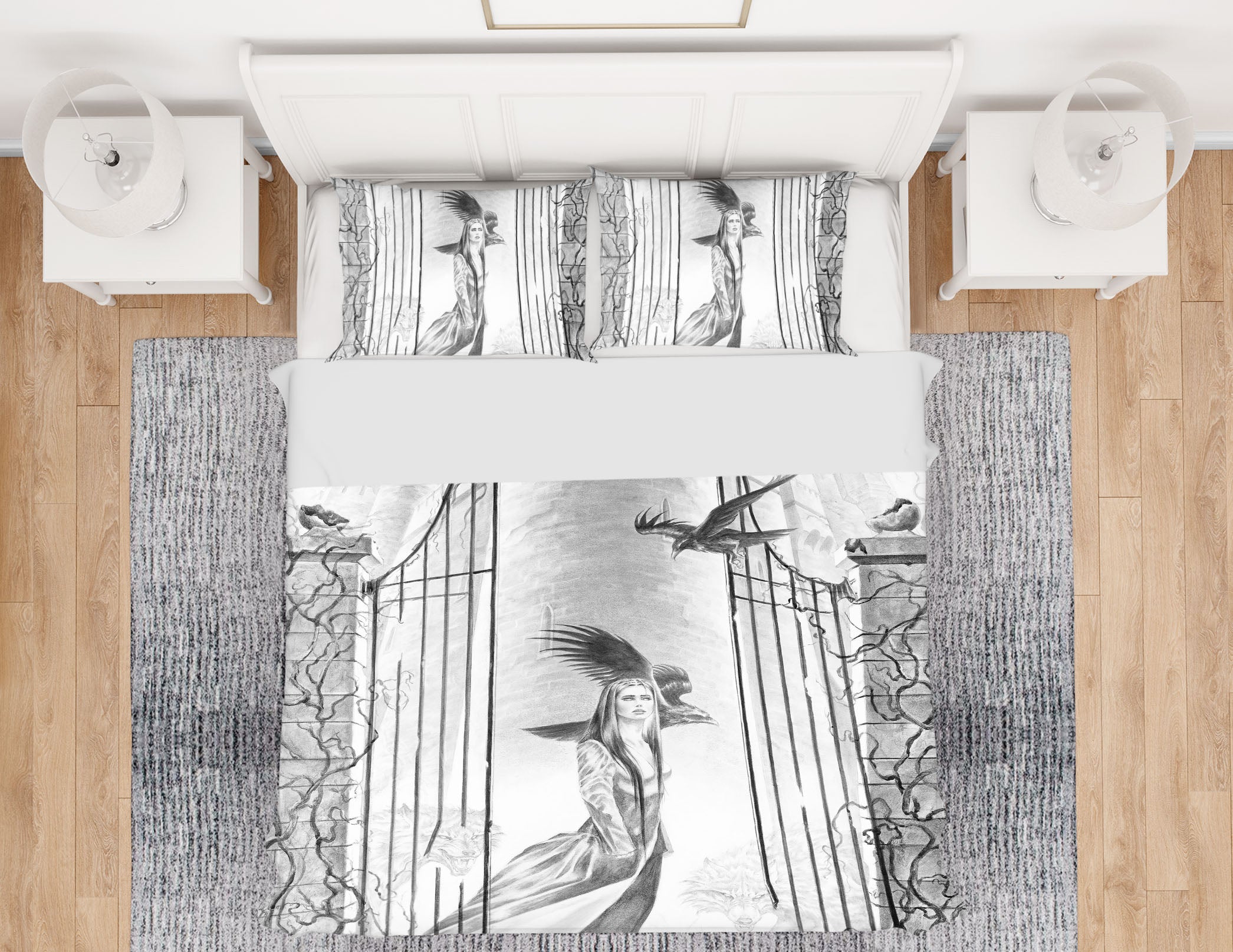 3D Sketch Woman 8306 Ruth Thompson Bedding Bed Pillowcases Quilt Cover Duvet Cover