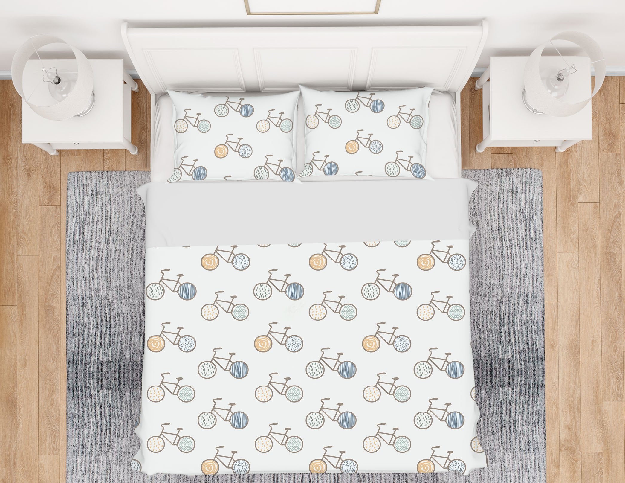3D Bikes 2018 Jillian Helvey Bedding Bed Pillowcases Quilt Quiet Covers AJ Creativity Home 