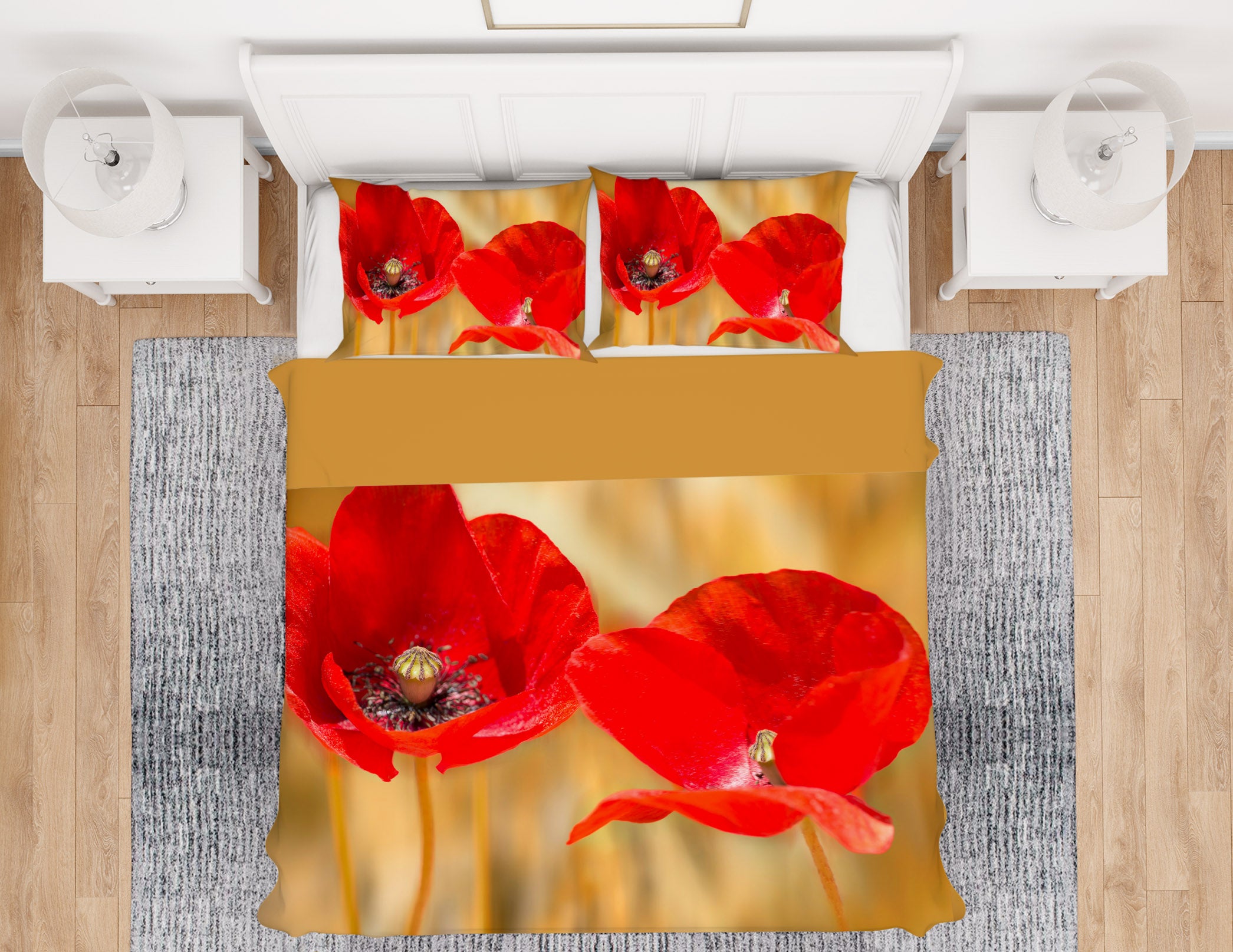 3D Twins Poppies 163 Marco Carmassi Bedding Bed Pillowcases Quilt