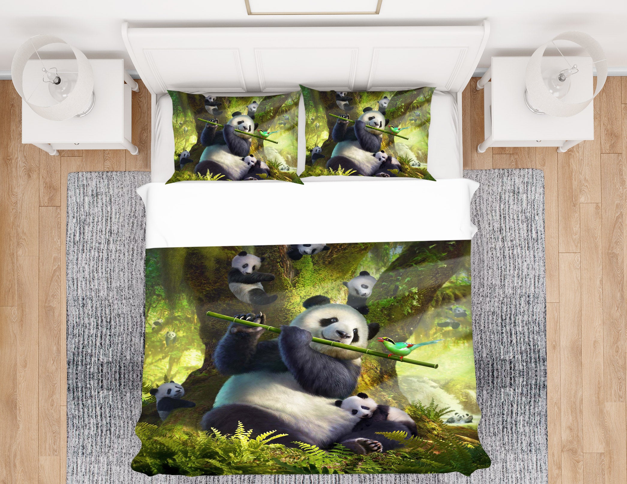 3D Panda Bear 2129 Jerry LoFaro bedding Bed Pillowcases Quilt